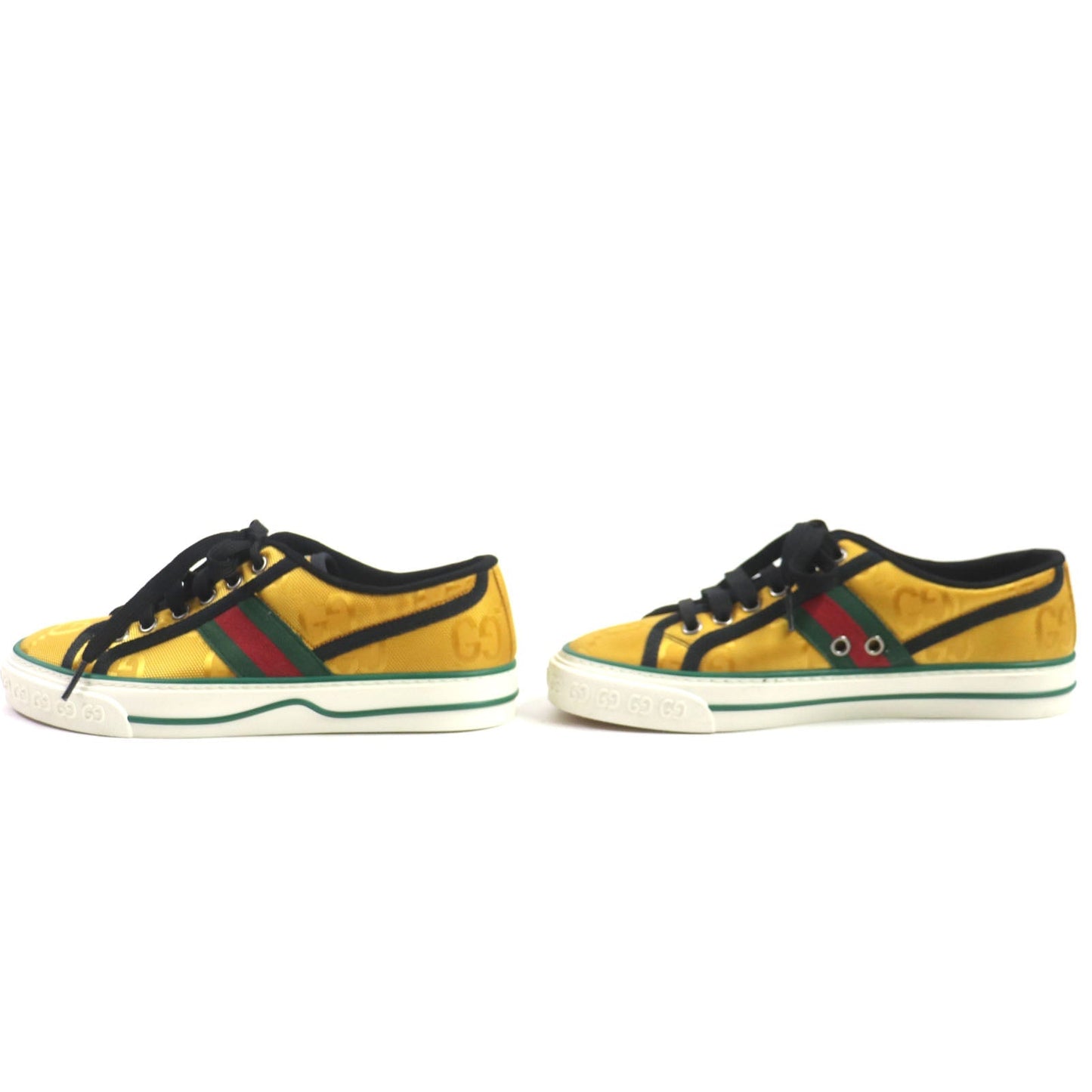 Luxury Gucci Trending 2025 Sherry Line Low Cut Sneakers Yellow 35.5