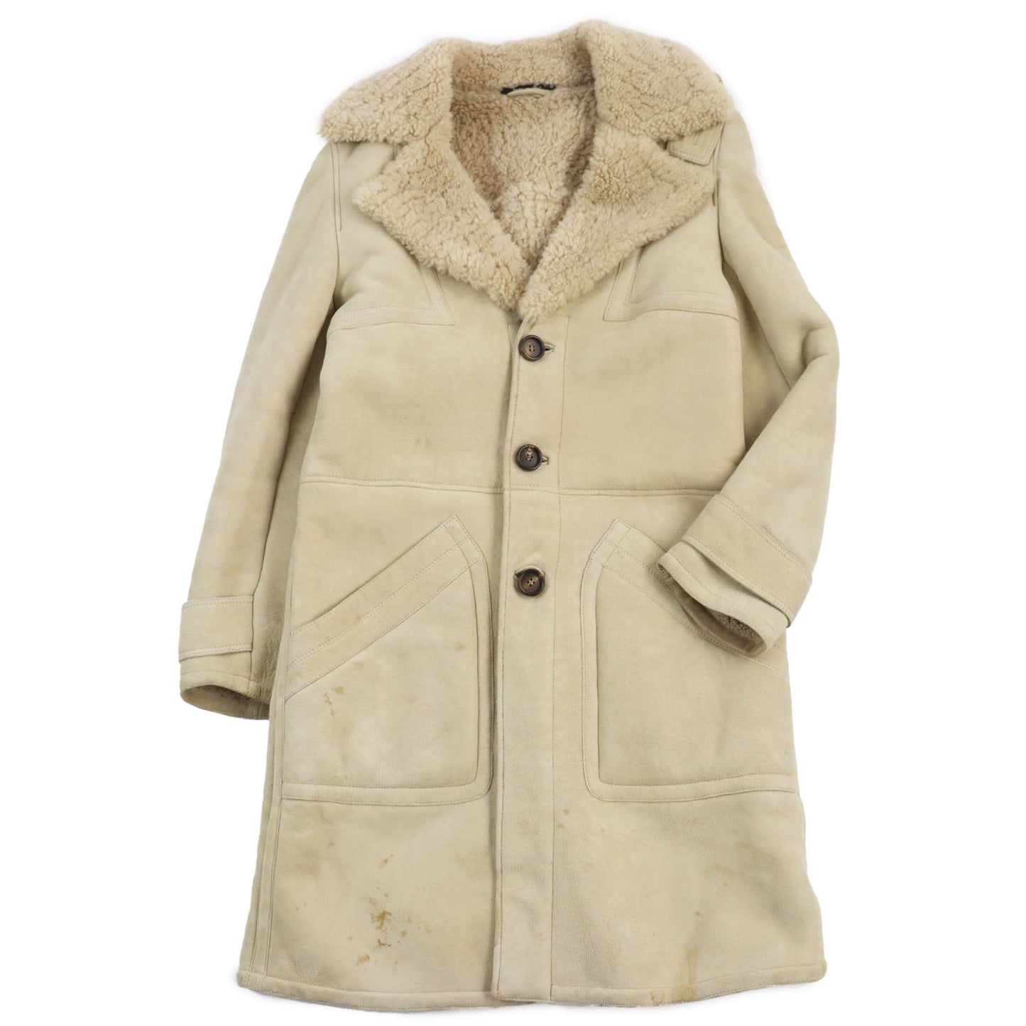 Luxury Gucci Trending 2025 Mouton Coat Beige 44 Men