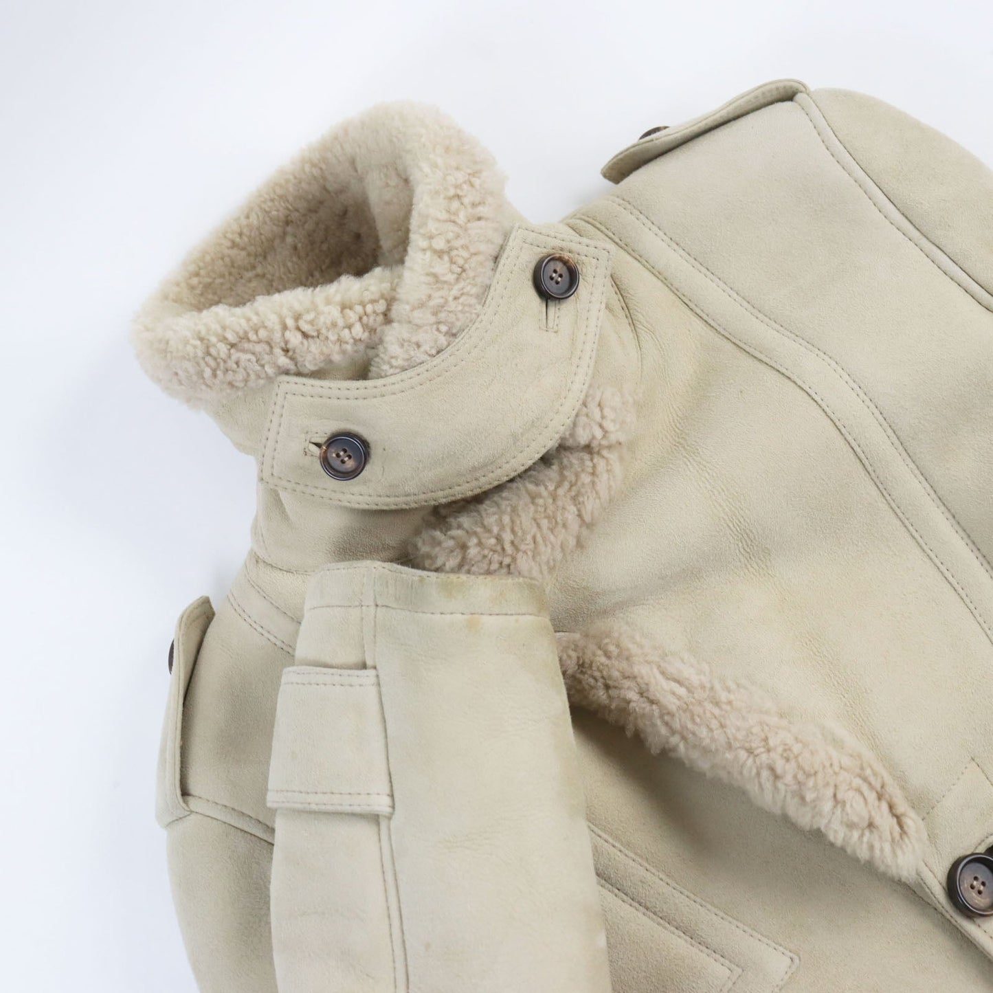 Luxury Gucci Trending 2025 Mouton Coat Beige 44 Men