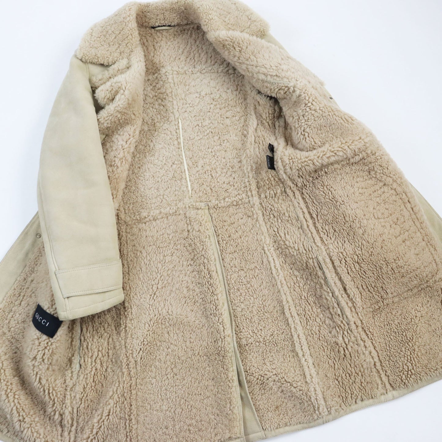Luxury Gucci Trending 2025 Mouton Coat Beige 44 Men