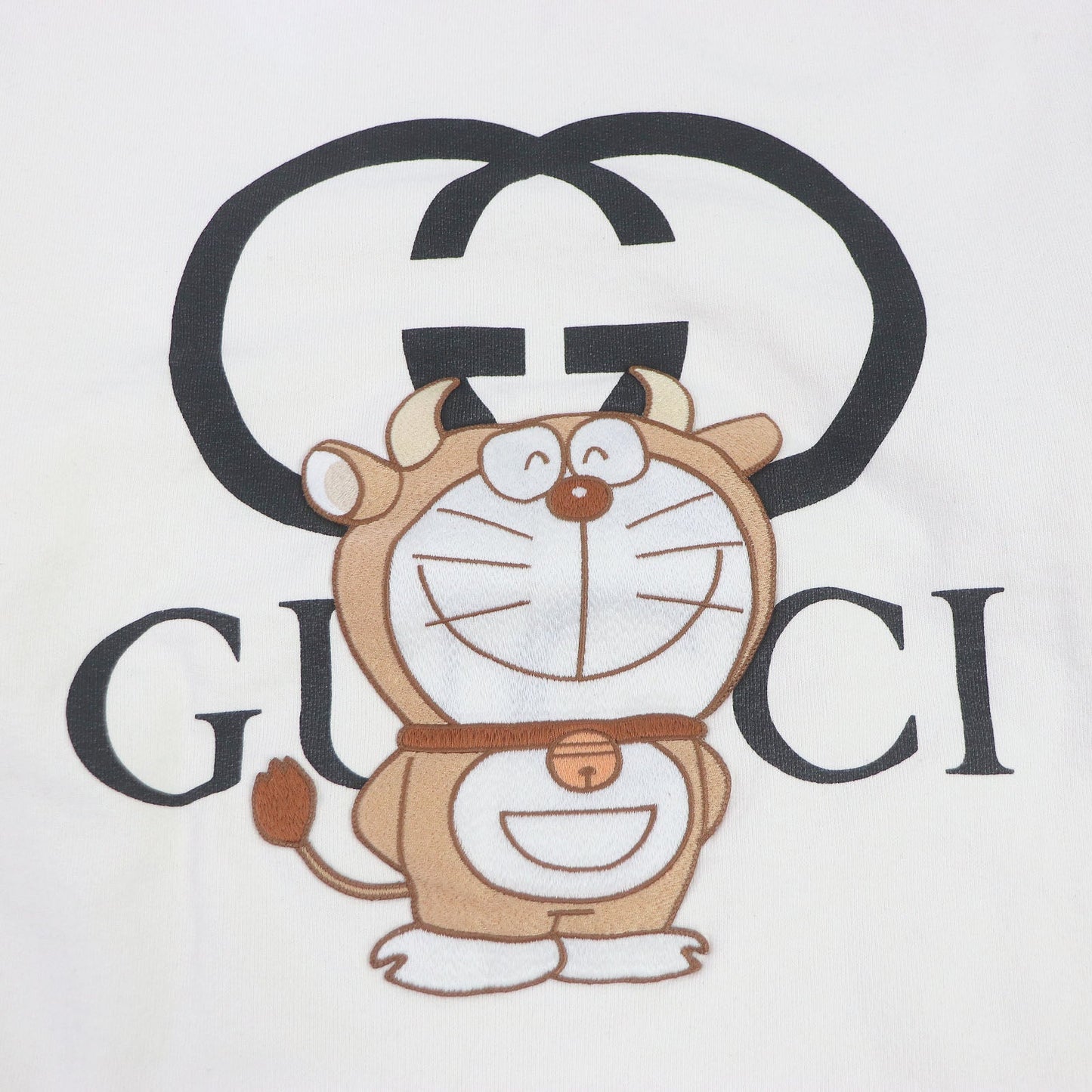 Luxury Gucci Trending 2025 Doraemon G Embroidery Sweatshirt Ivory L