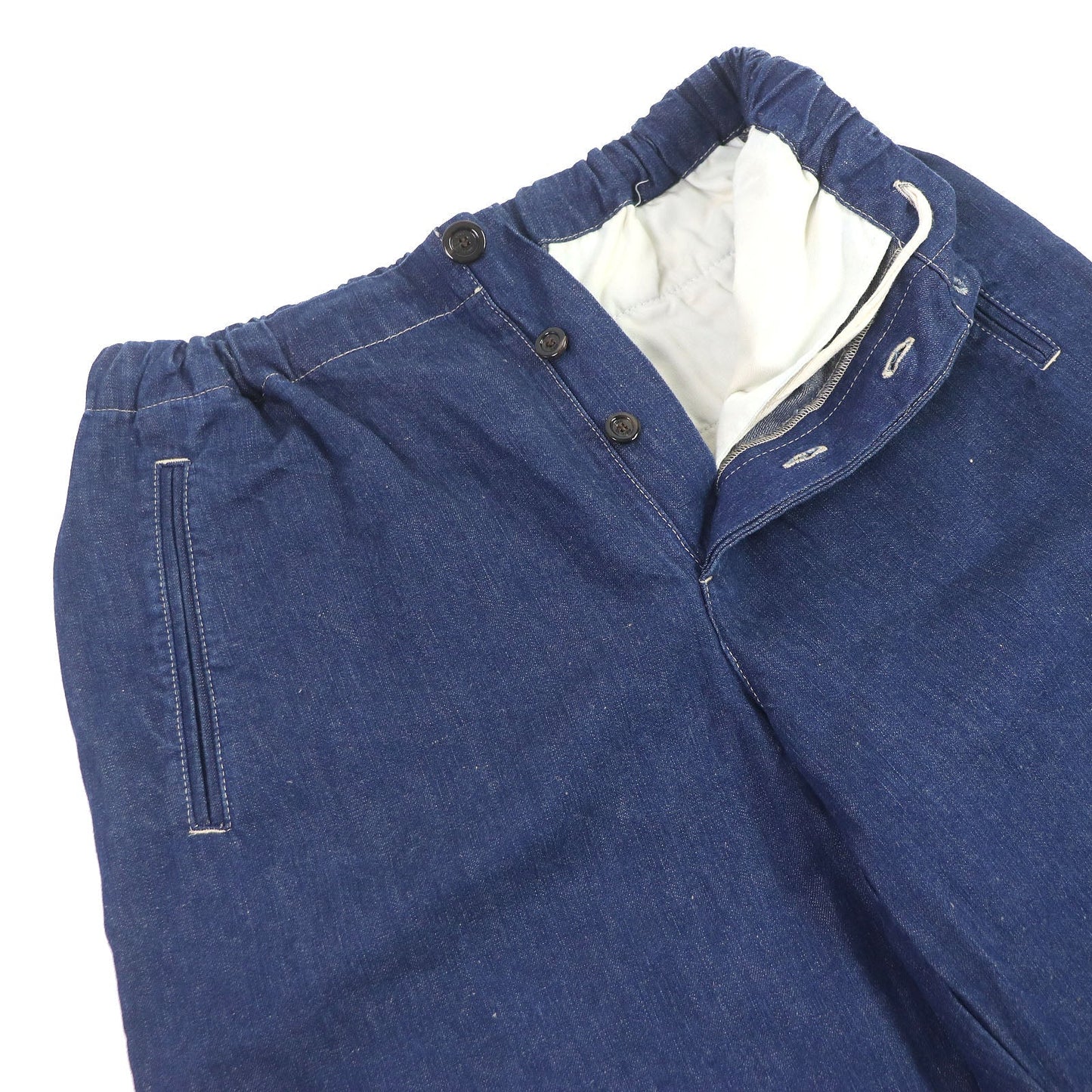 Luxury Gucci Trending 2025 Cotton Linen Leather Patch Shorts Indigo