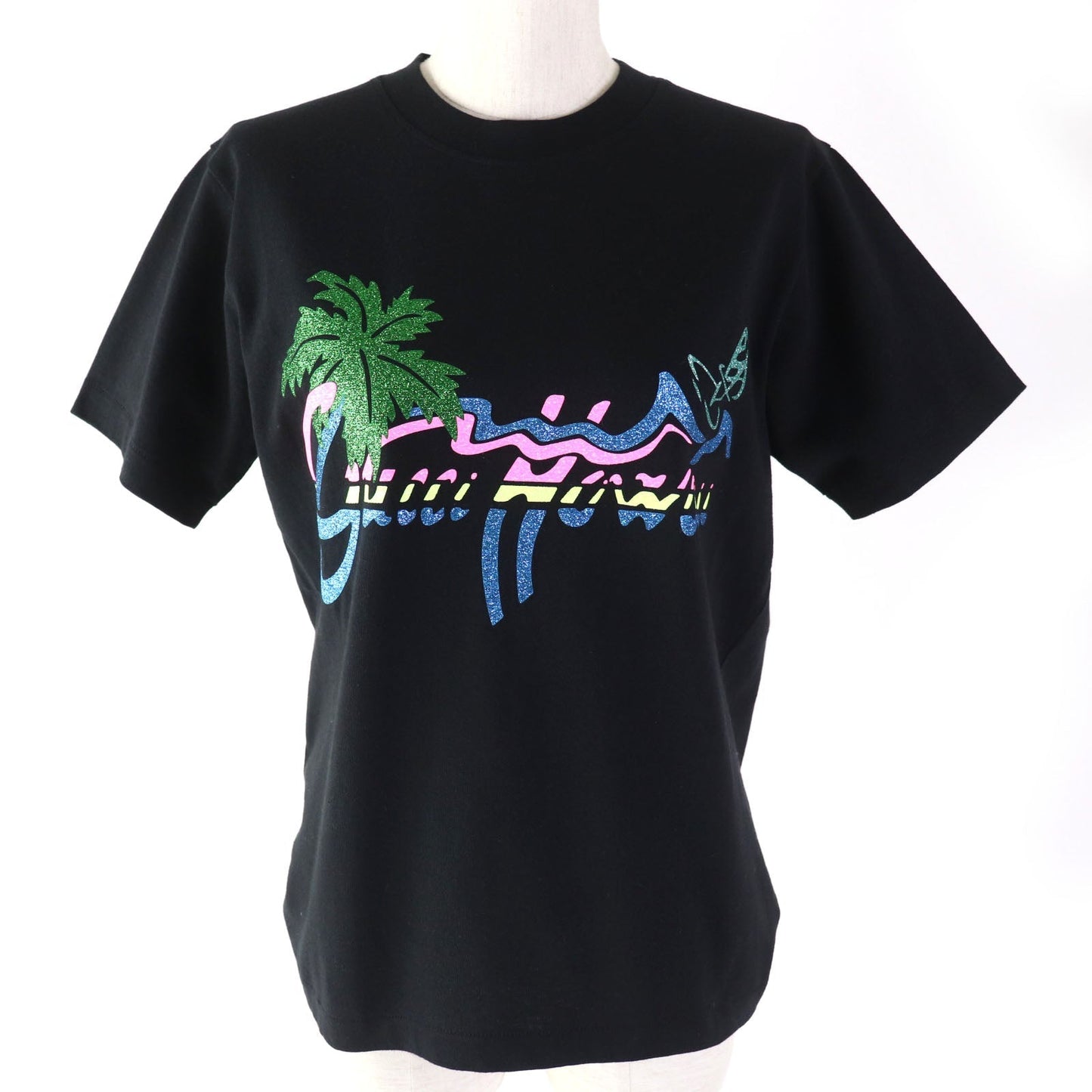 Luxury Gucci Trending 2025 HAWAII Glitter Print T-shirt XS