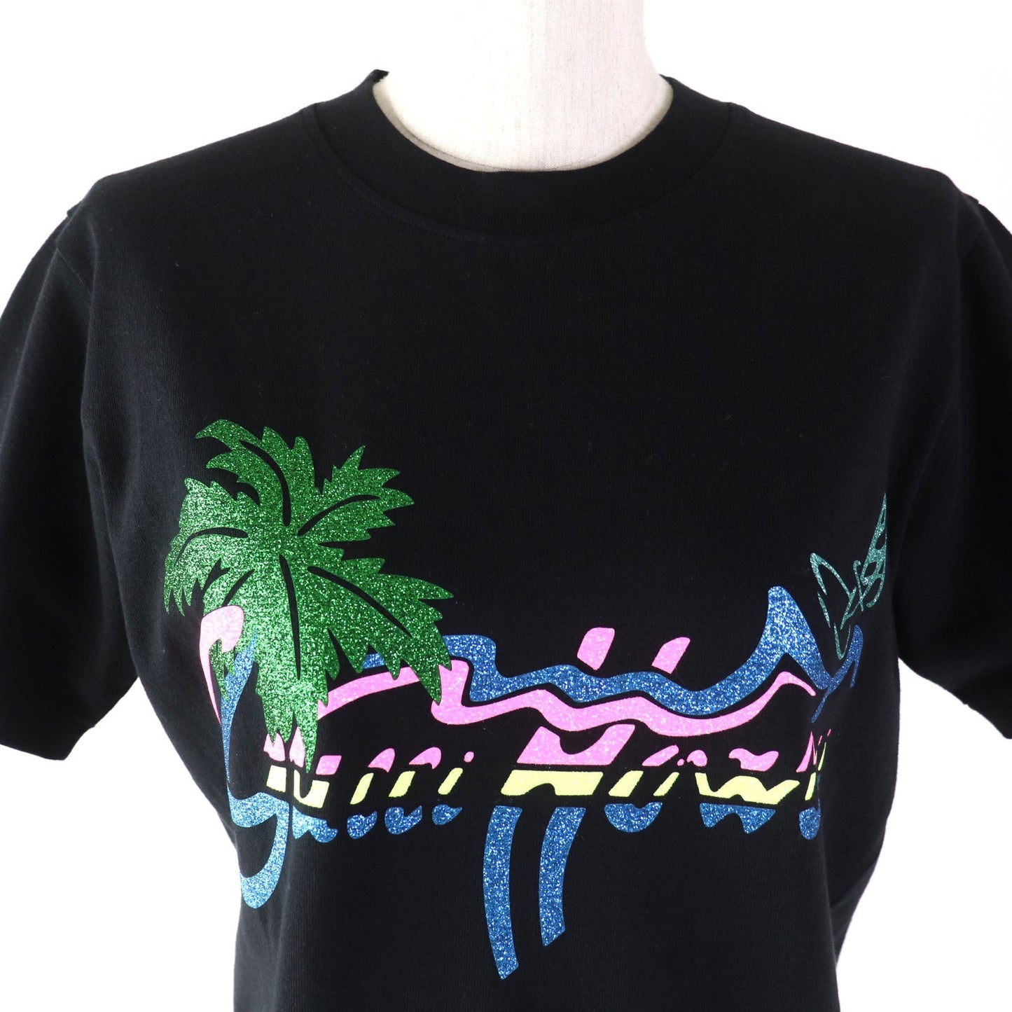 Luxury Gucci Trending 2025 HAWAII Glitter Print T-shirt XS