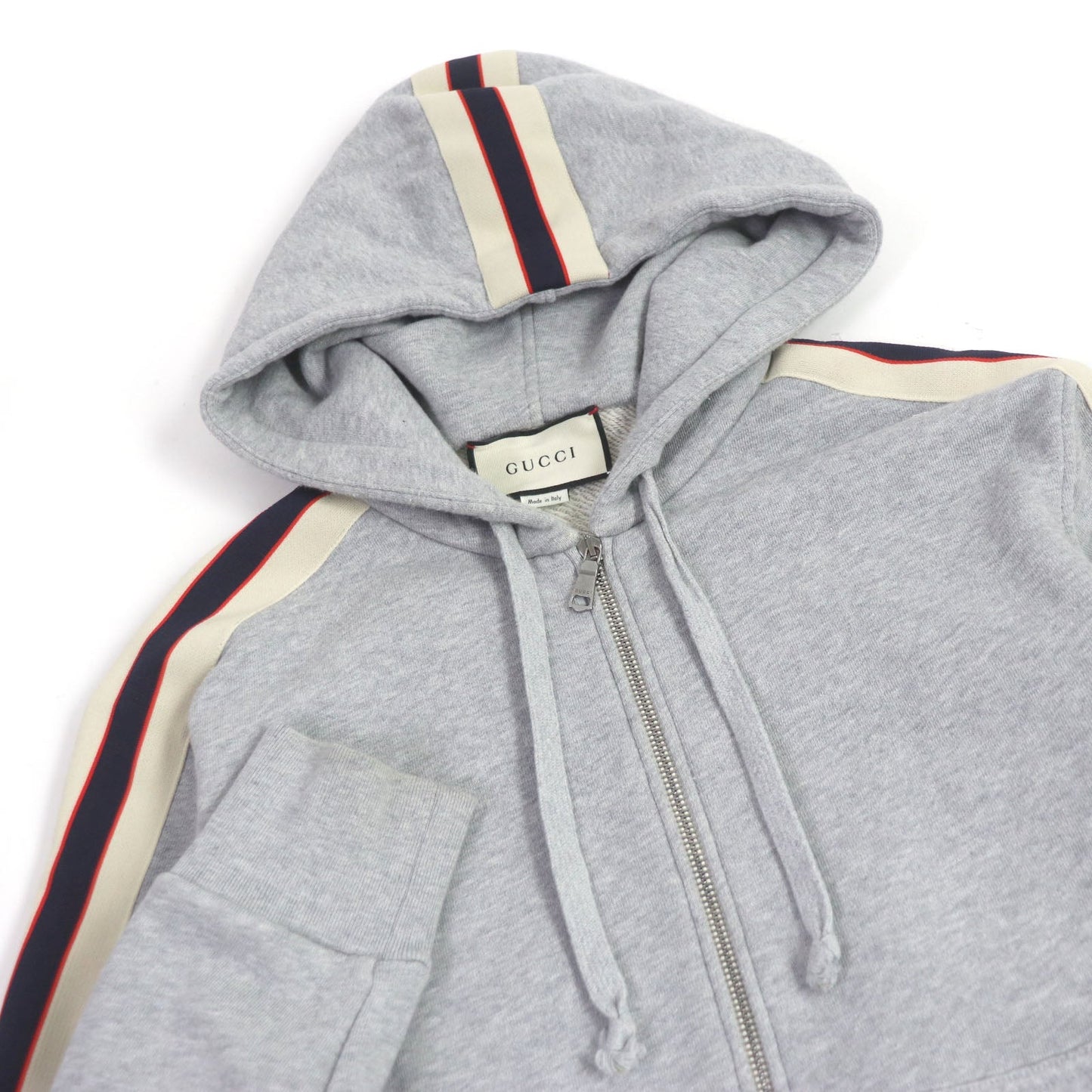 Luxury Gucci Trending 2025 Cotton Zip-Up Hoodie 497250 Gray S