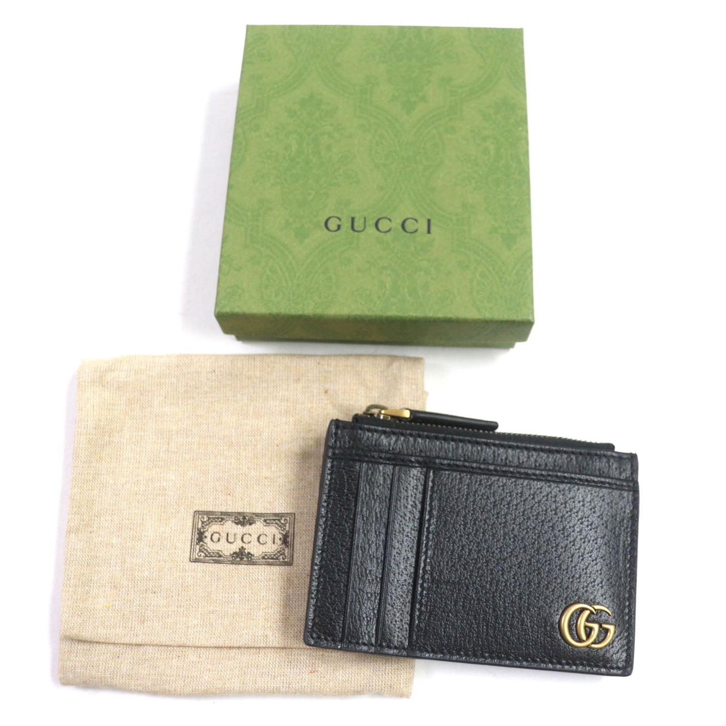 Luxury Gucci Trending 2025 GG Marmont Leather Card Holder 657589