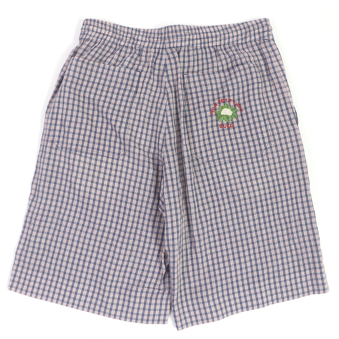 Luxury Gucci Trending 2025 Mon Petit Chou Embroidery Check Shorts