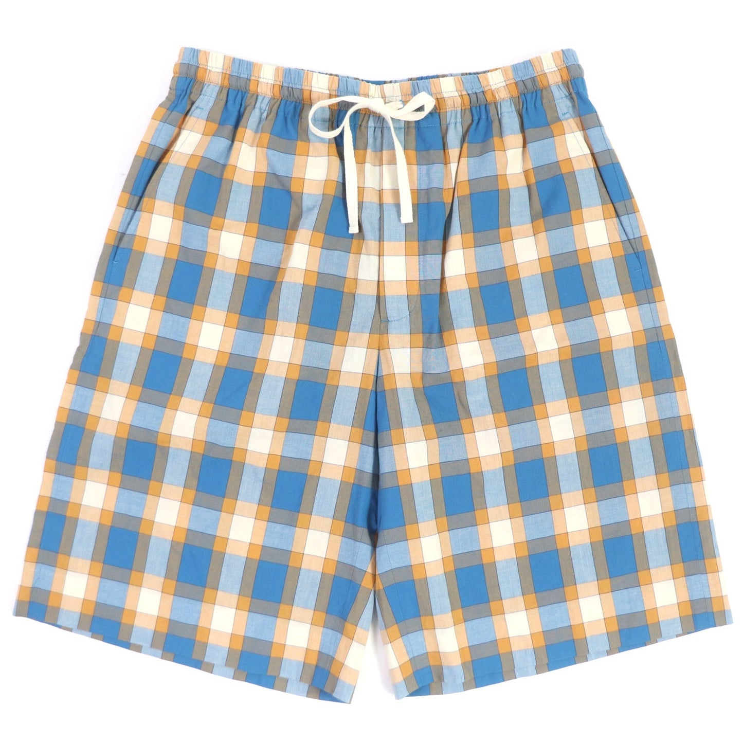 Luxury Gucci Trending 2025 Madras Check Shorts Orange Blue