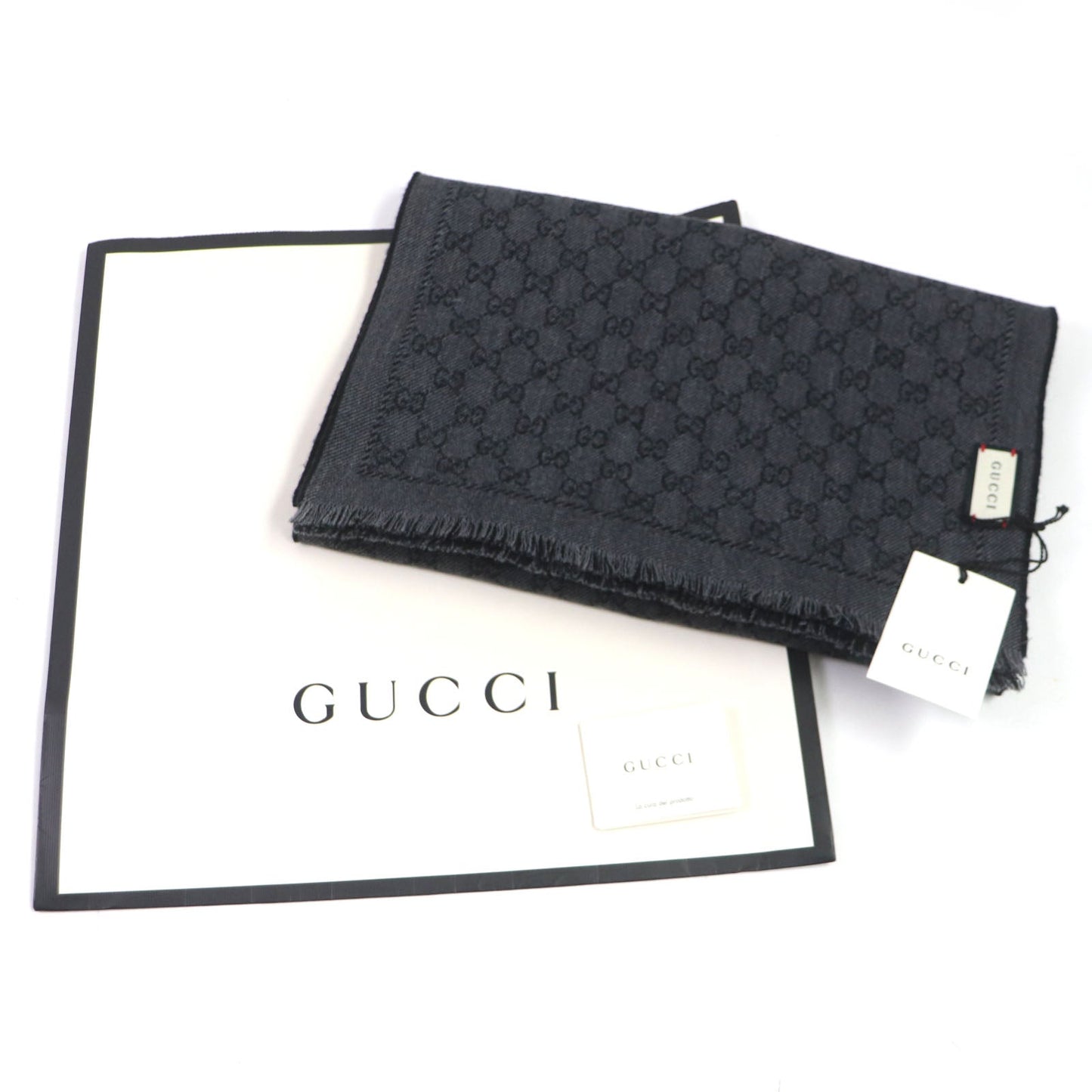 Luxury Gucci Trending 2025 Wool GG Pattern Reversible Scarf
