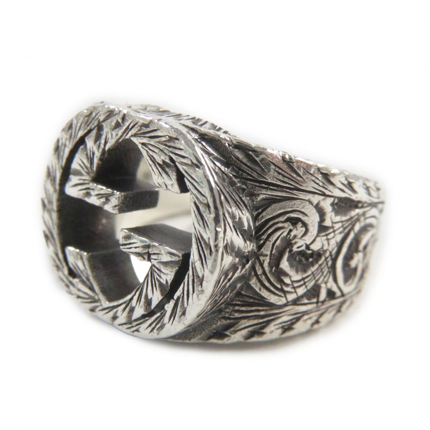 Luxury Gucci Trending 2025 Arabesque Interlocking G Ring Silver