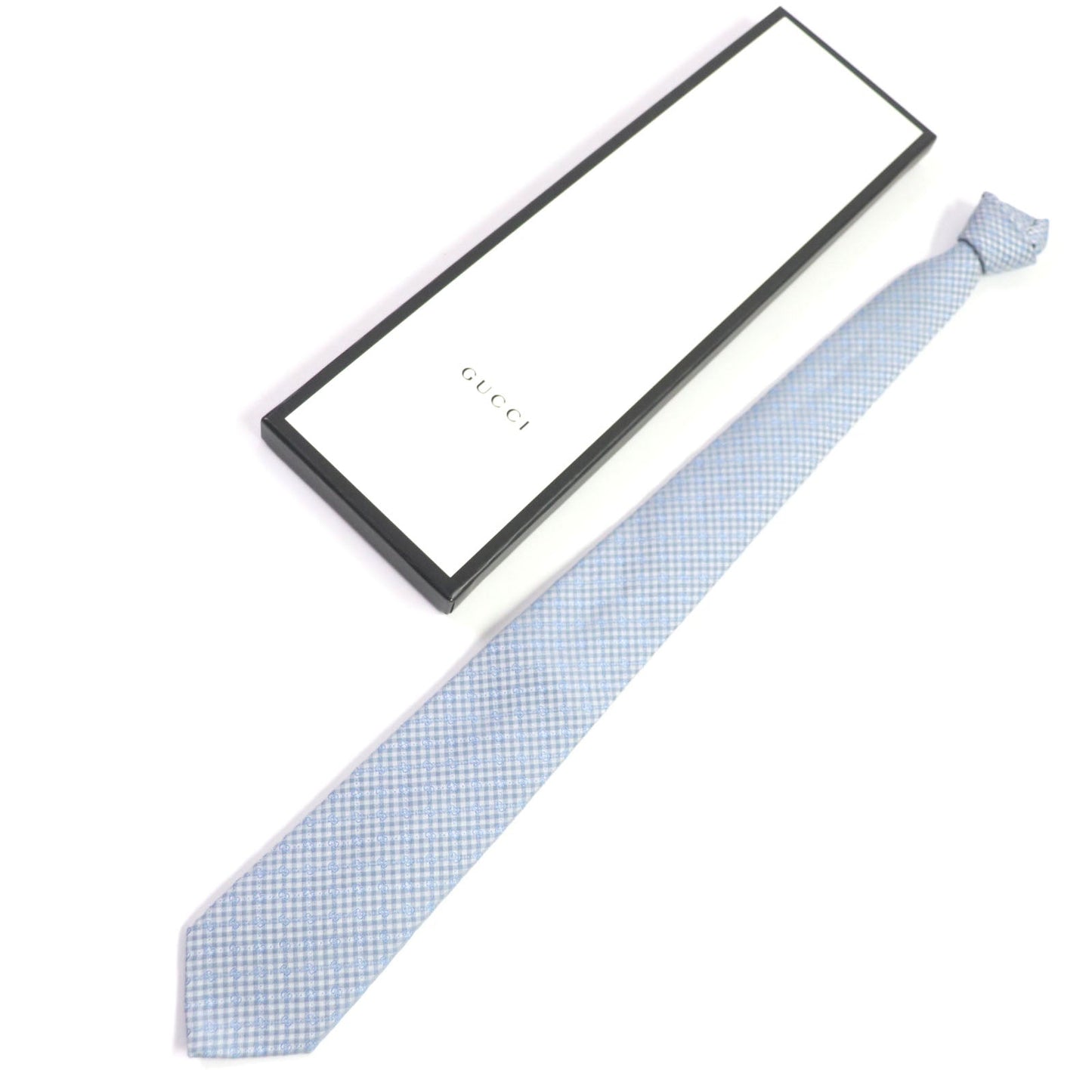Luxury Gucci Trending 2025 Micro GGPattern Silk Cotton Jacquard Tie