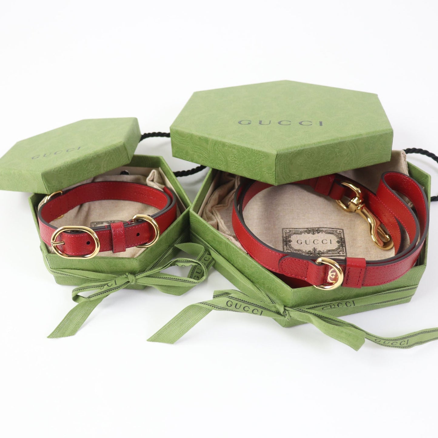 Luxury Gucci Trending 2025 Leather Interlocking G Pet Leads and Collars
