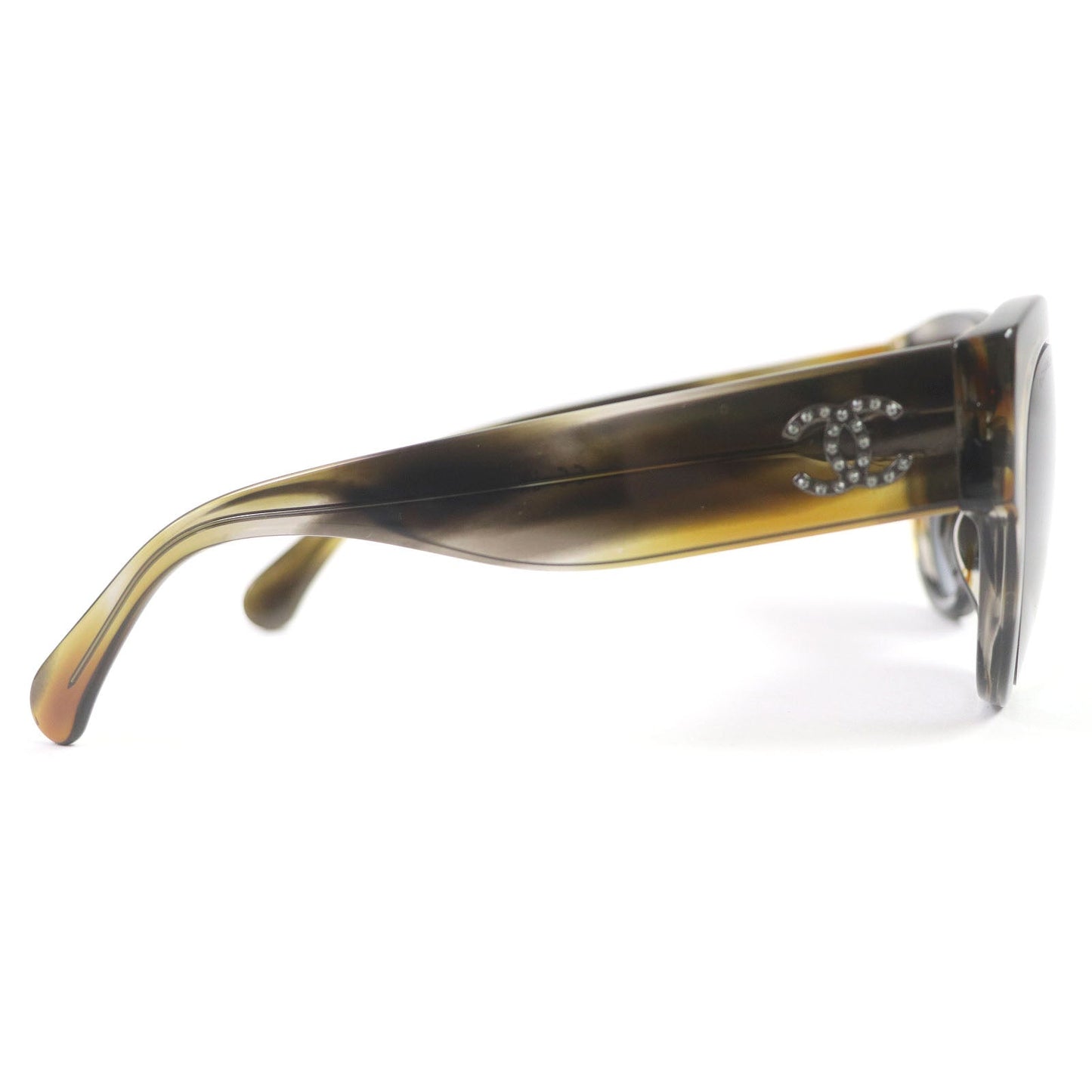 Chanel COCO Mark Rhinestone Marble Sunglasses