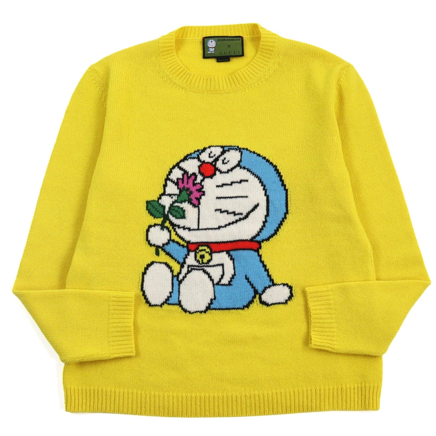 Luxury Gucci Trending 2025 Doraemon Wool Cotton Crew Neck Sweater S