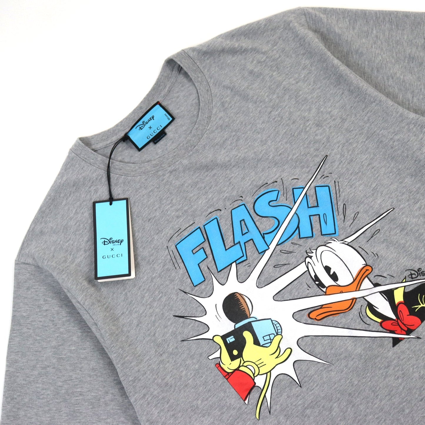 Luxury Gucci Trending 2025 Disney Donald Duck T-shirt Gray XXL