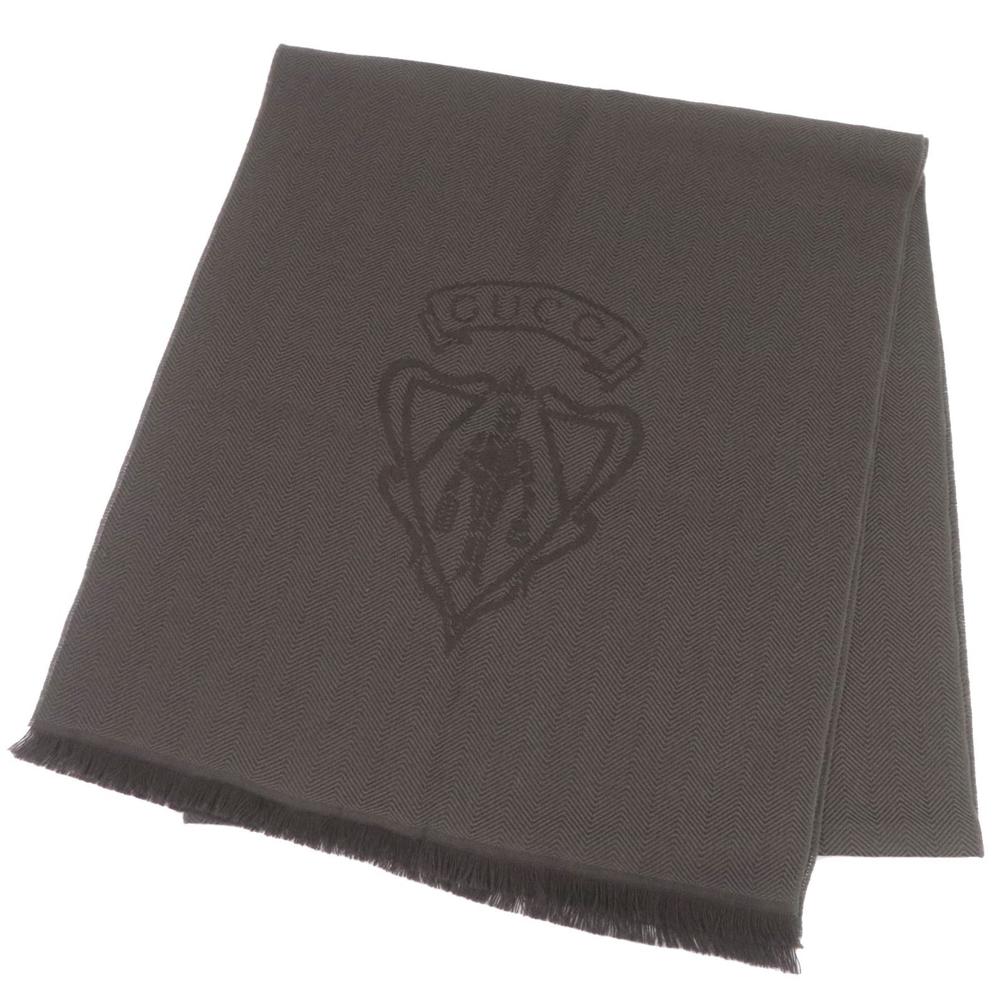 Luxury Gucci Trending 2025 Wool Crest Emblem Herringbone Shawl Scarf