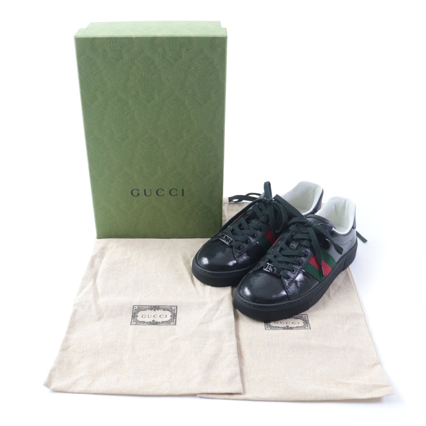 Luxury Gucci Trending 2025 Ace Web Stripe Women's Sneakers 35
