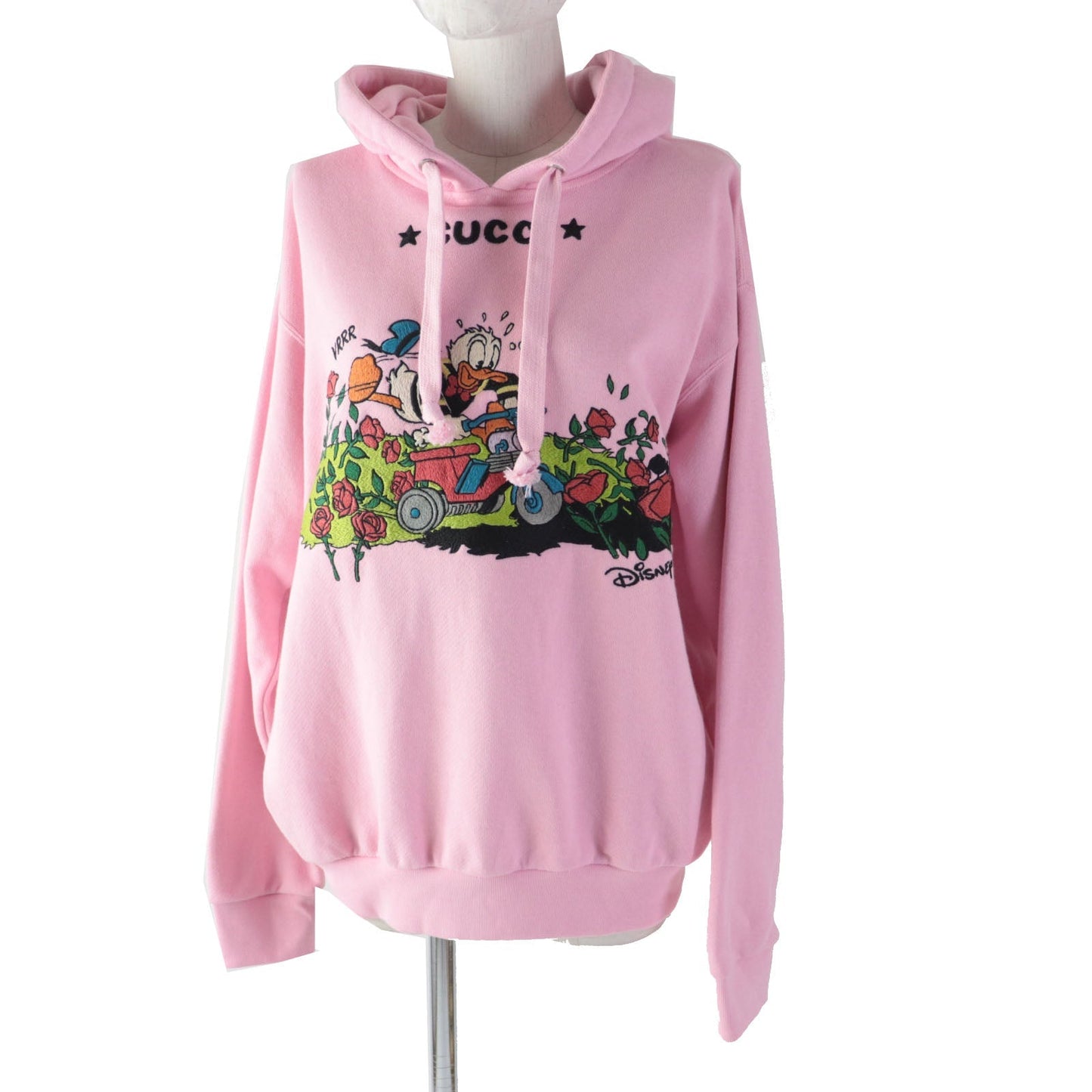 Luxury Gucci Trending 2025 Disney Donald Duck Hoodie XS Pink