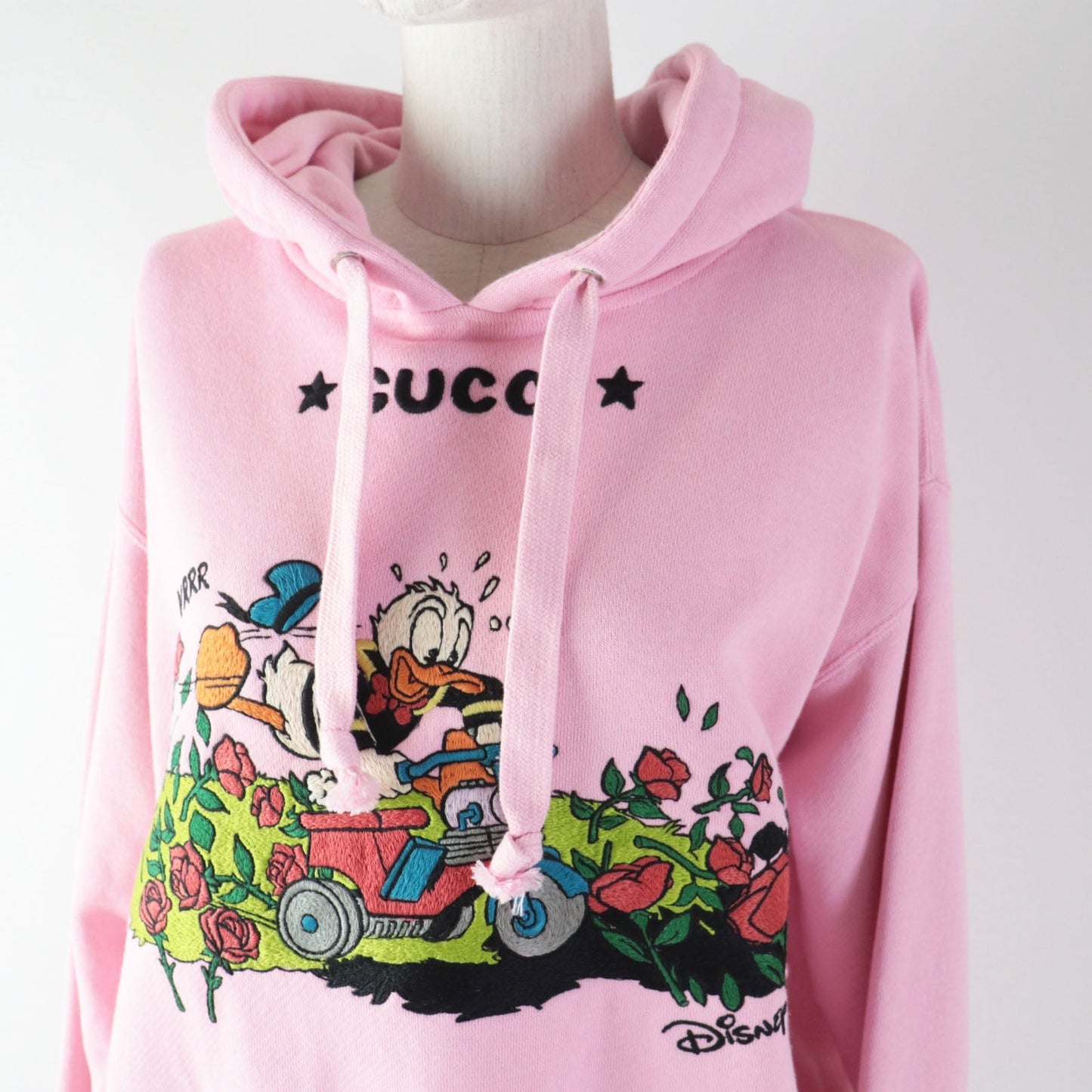 Luxury Gucci Trending 2025 Disney Donald Duck Hoodie XS Pink
