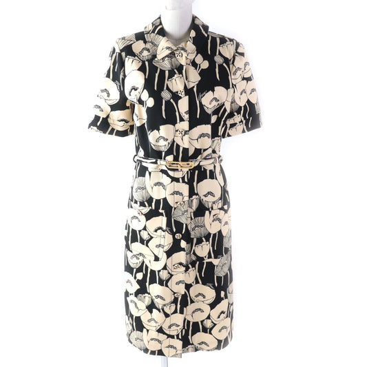Luxury Gucci Trending 2025 Poppy Print Long Dress with GG Belt