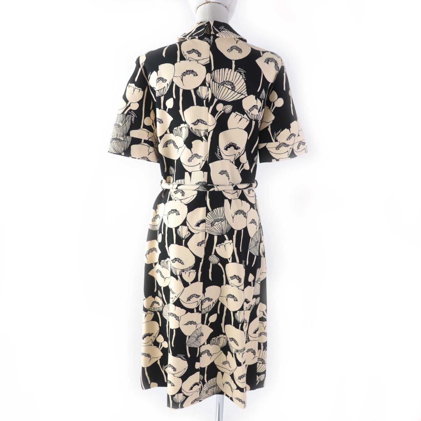 Luxury Gucci Trending 2025 Poppy Print Long Dress with GG Belt