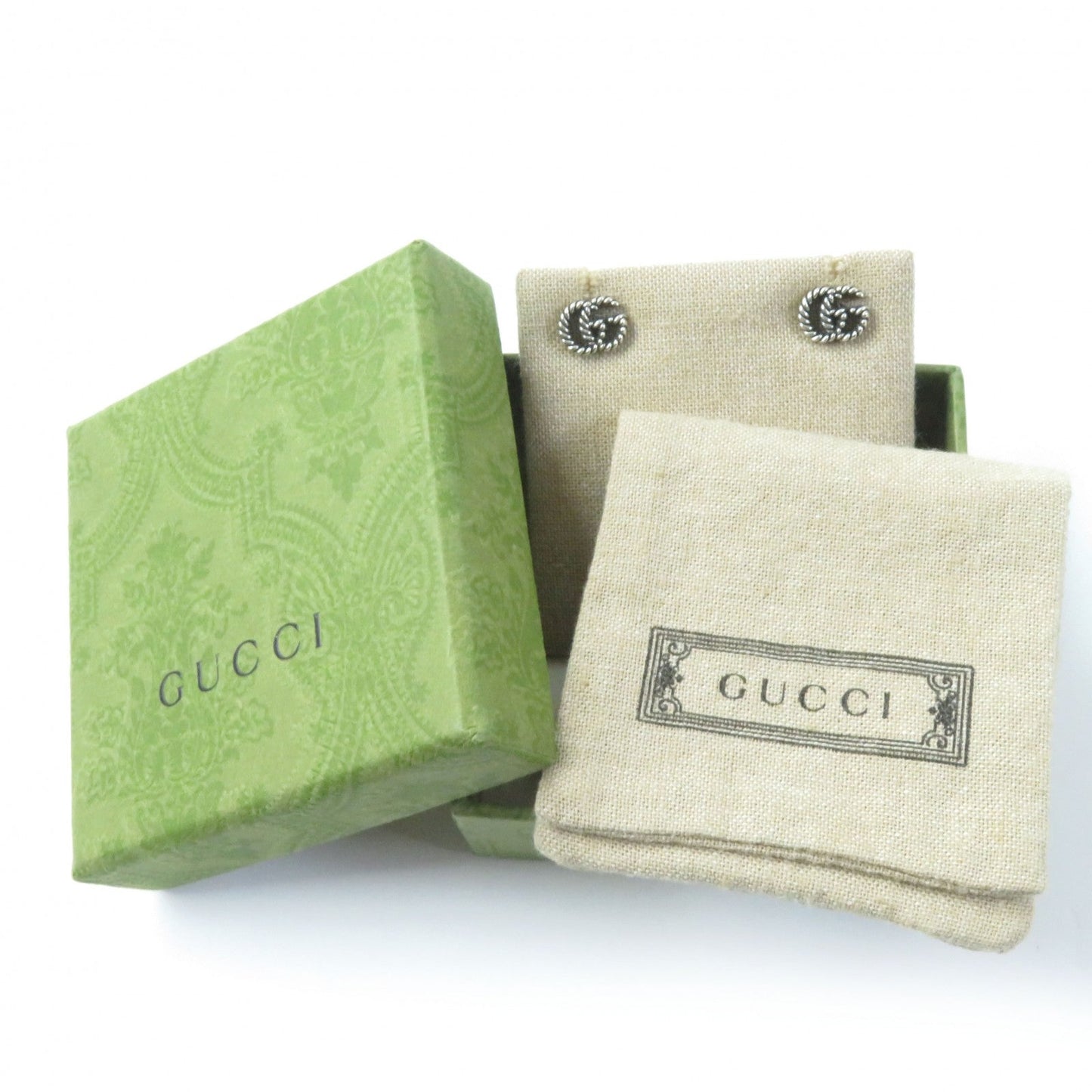 Luxury Gucci Trending 2025 AG925 Double G Earrings Silver