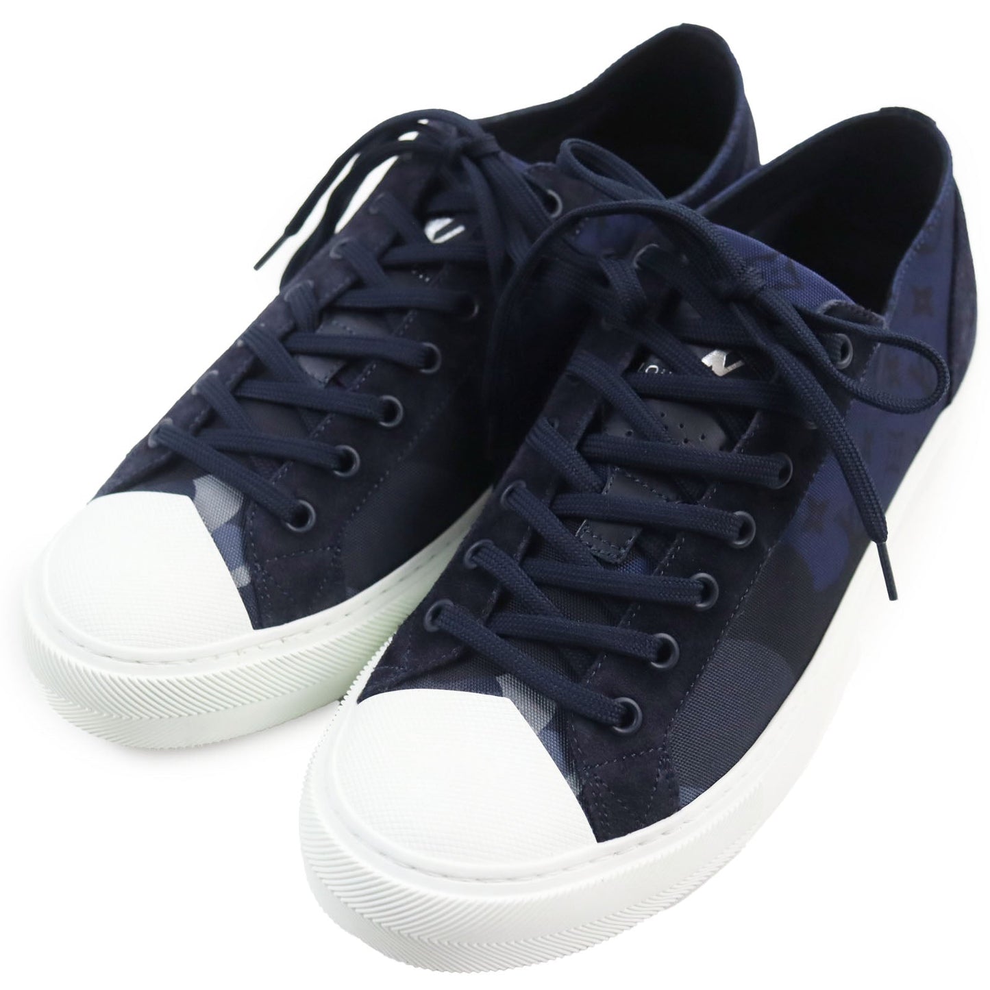 LOUIS VUITTON Low cut sneakers Part: suede Navy Tattoo line mens 8