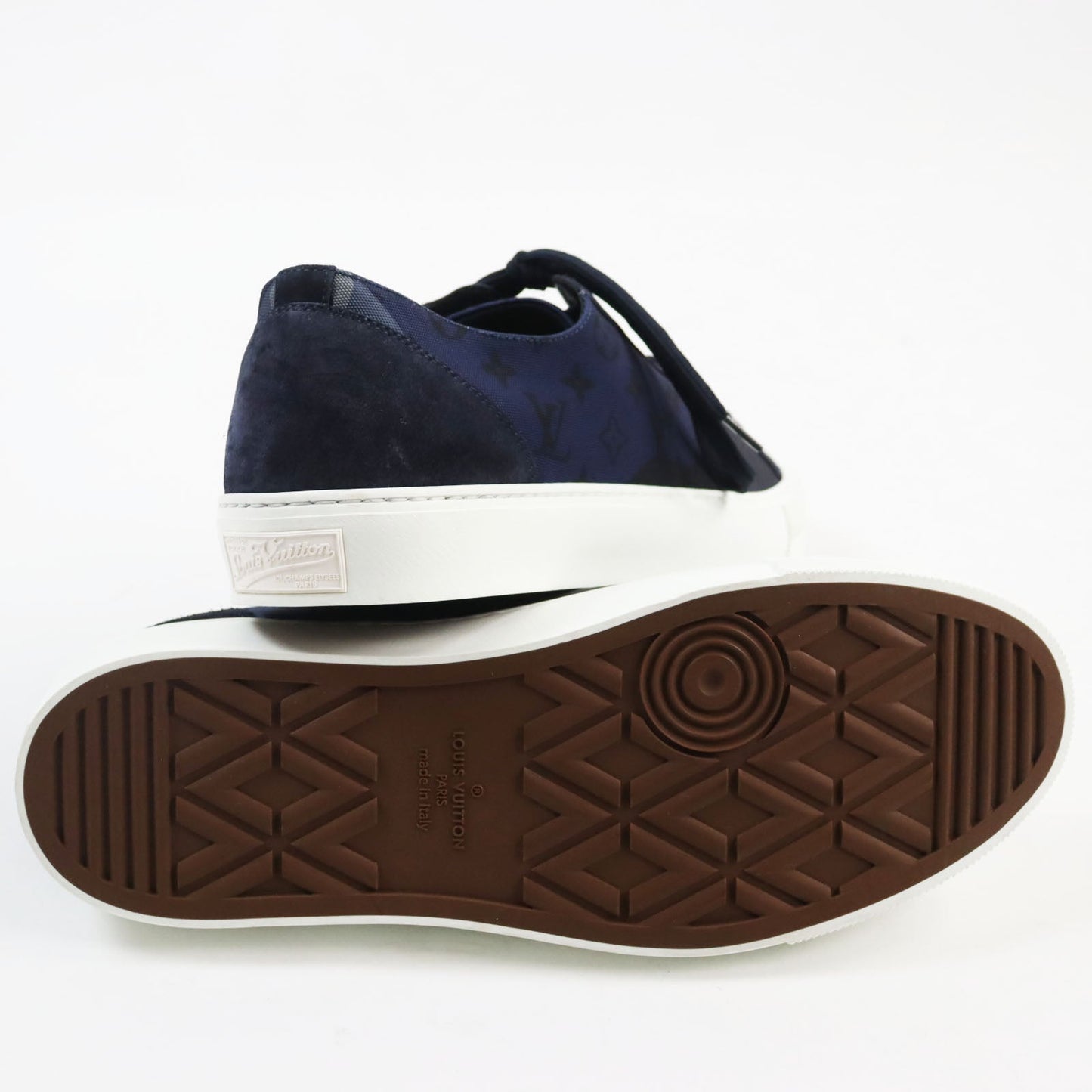 LOUIS VUITTON Low cut sneakers Part: suede Navy Tattoo line mens 8