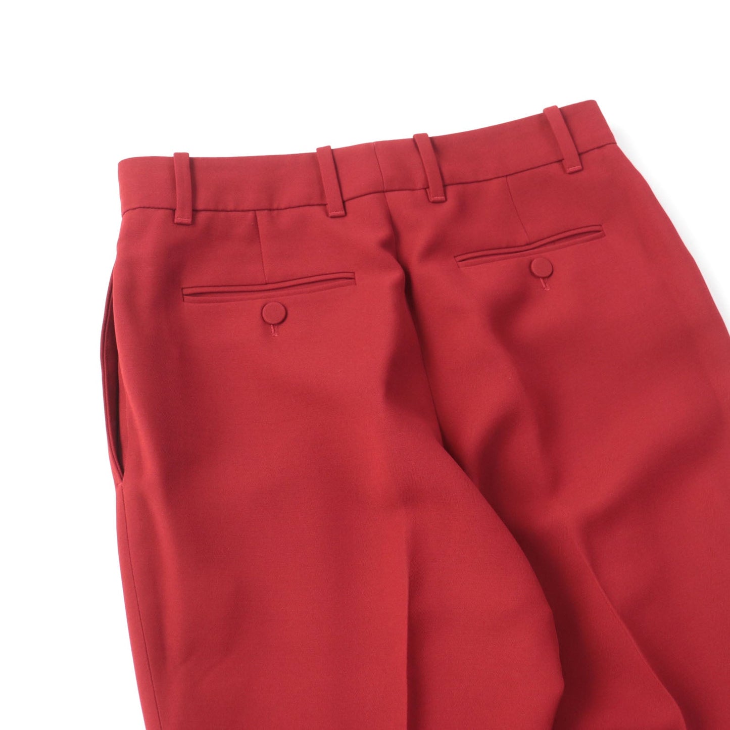 Luxury Gucci Trending 2025 Silk Wool Flare Long Pants Red 40