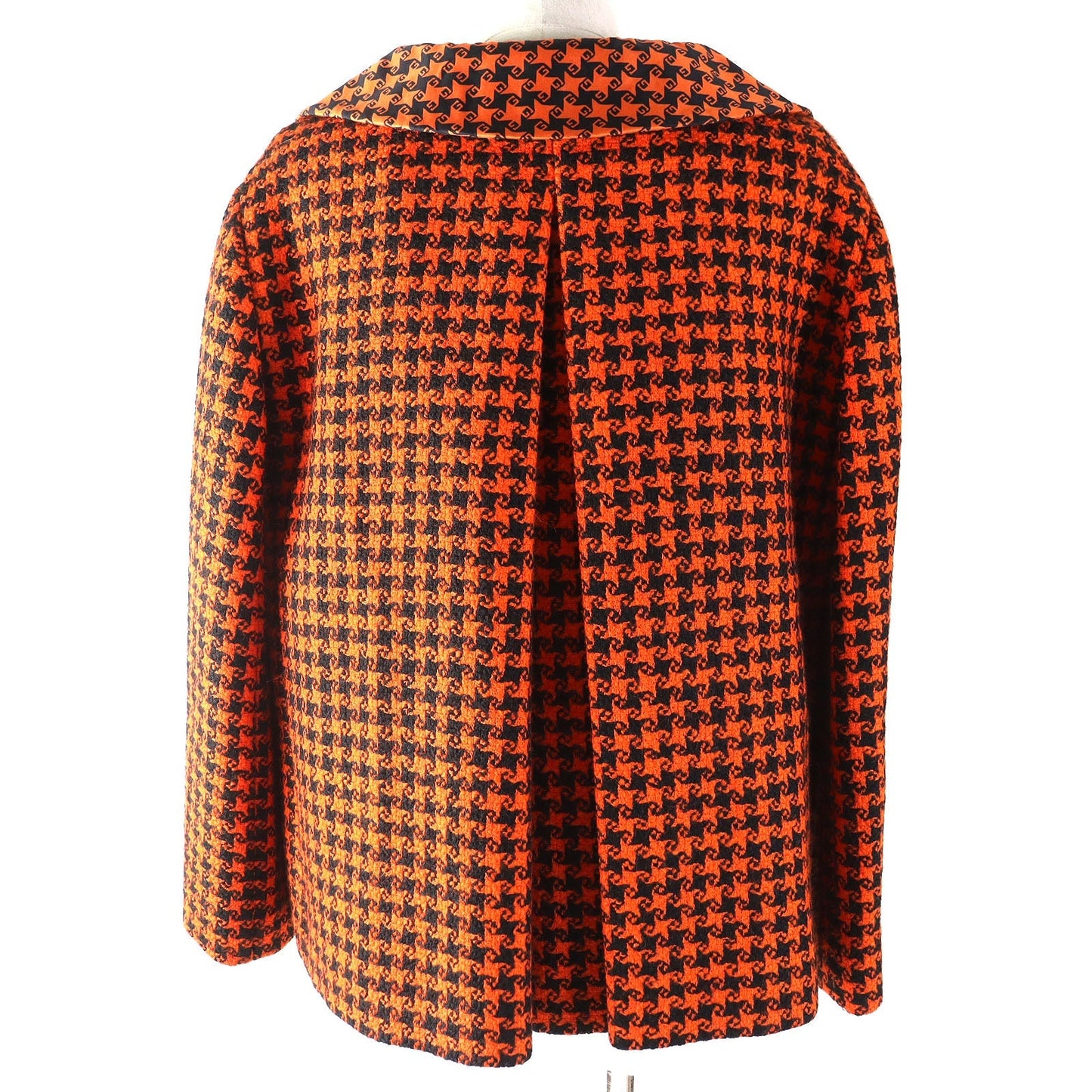 Luxury Gucci Trending 2025 Wool Nylon Silk Jacket Orange Black 42