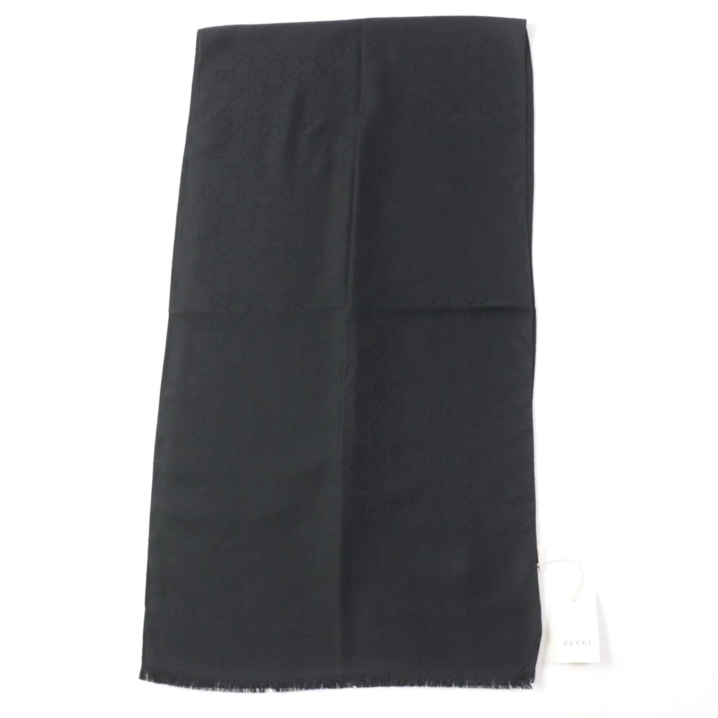 Luxury Gucci Trending 2025 Wool Silk GG Pattern Scarf Black