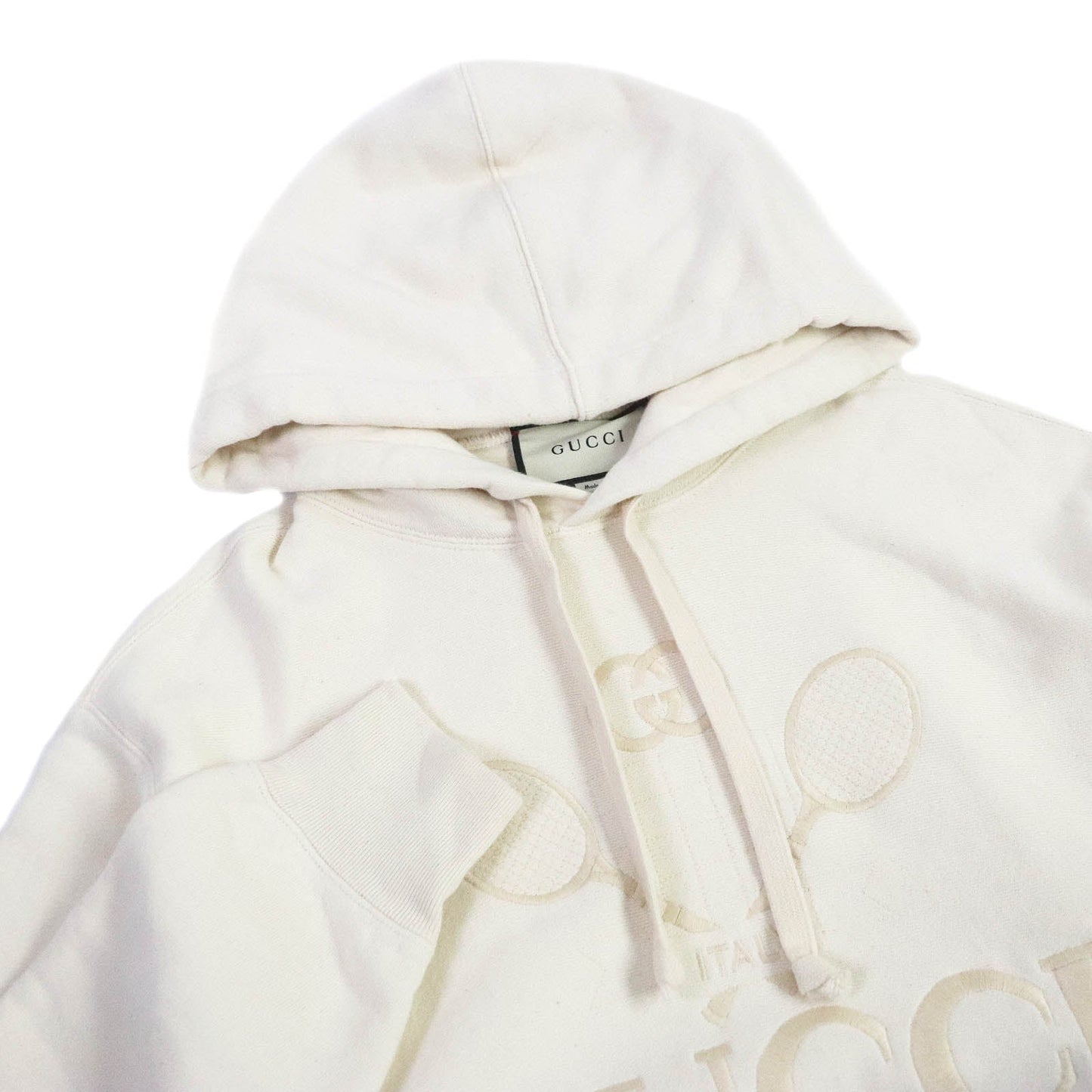 Luxury Gucci Trending 2025 560502 Logo Hoodie Ivory S