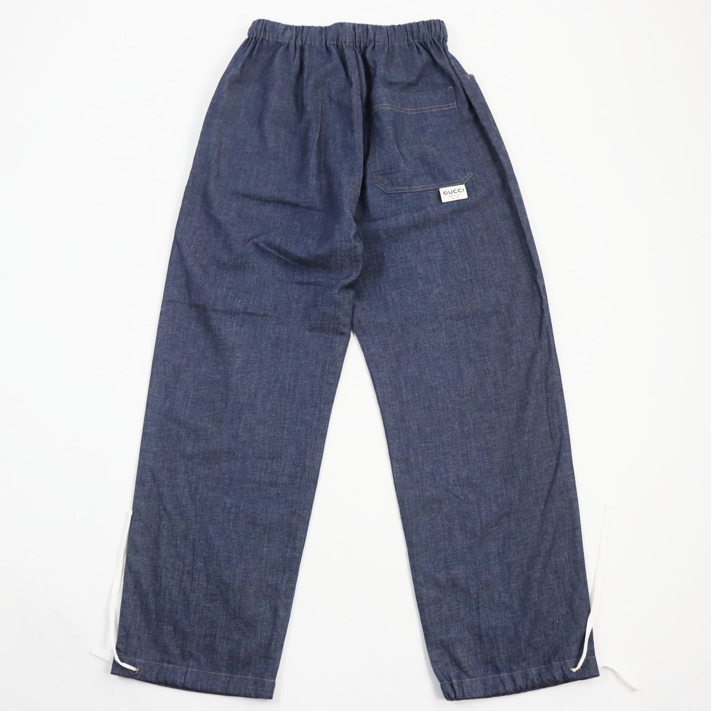 Luxury Gucci Trending 2025 Cotton Linen Drawstring Pants Indigo