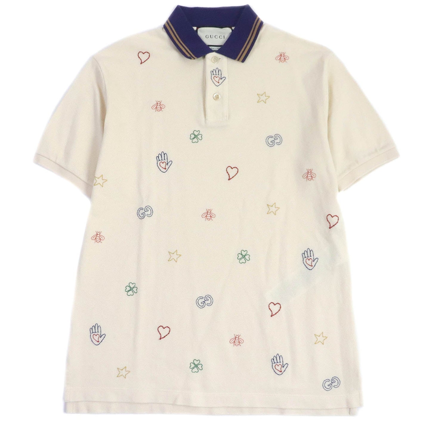Luxury Gucci Trending 2025 GG Logo Bee Star Polo Shirt XS