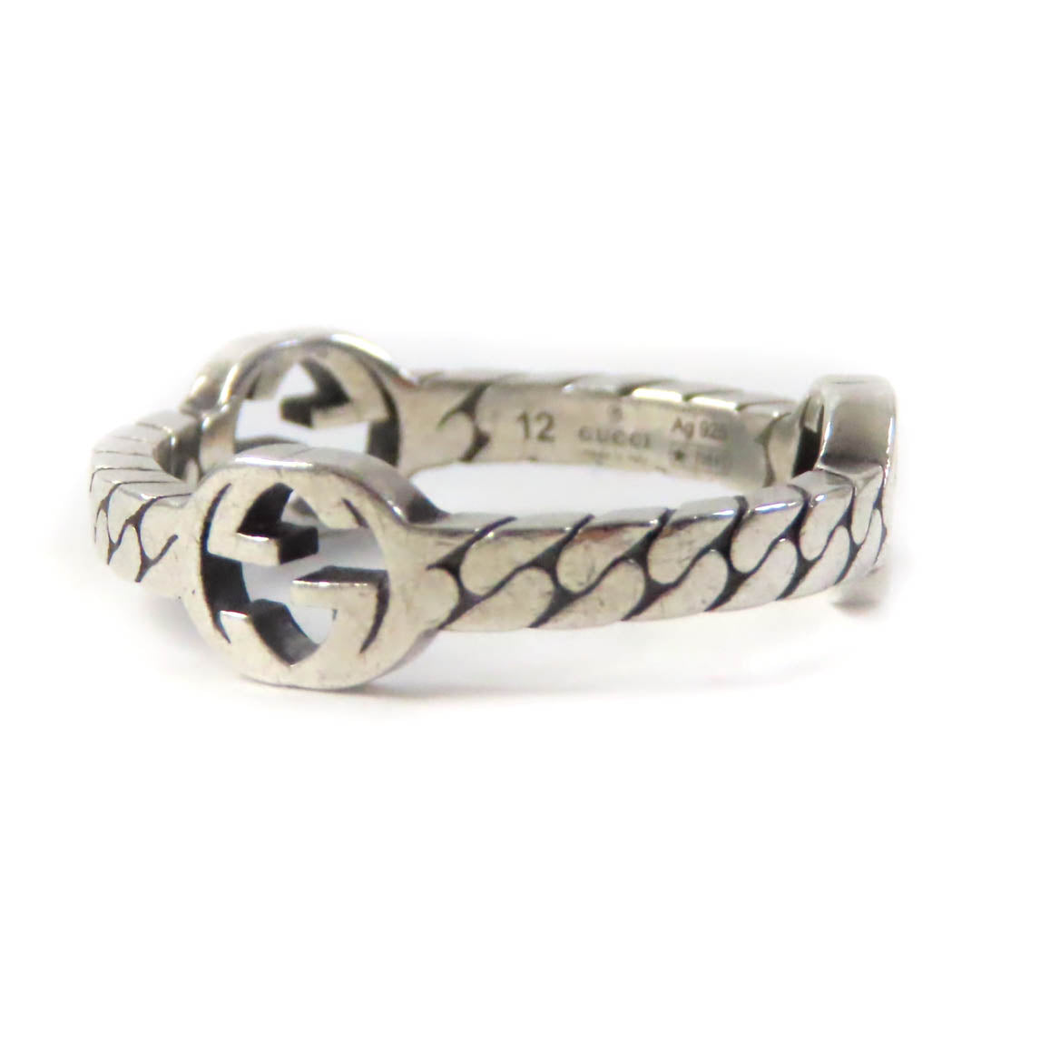 Luxury Gucci Trending 2025 Interlocking G Ring AG925 Silver