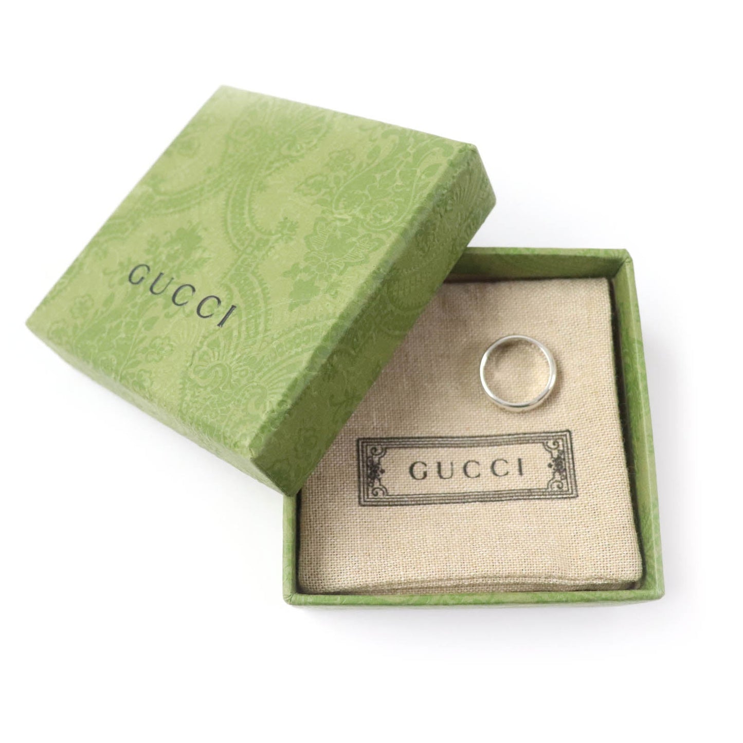 Luxury Gucci Trending 2025 AG925 Eye Motif Heart Flower Bird Ring