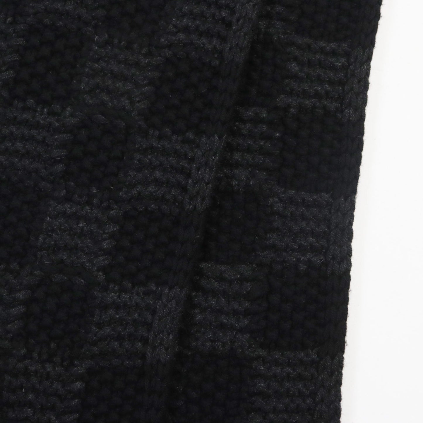 LOUIS VUITTON Scarf M70933 Main: 100% cashmere, part: leather black Damier Escharp Helsinki mens