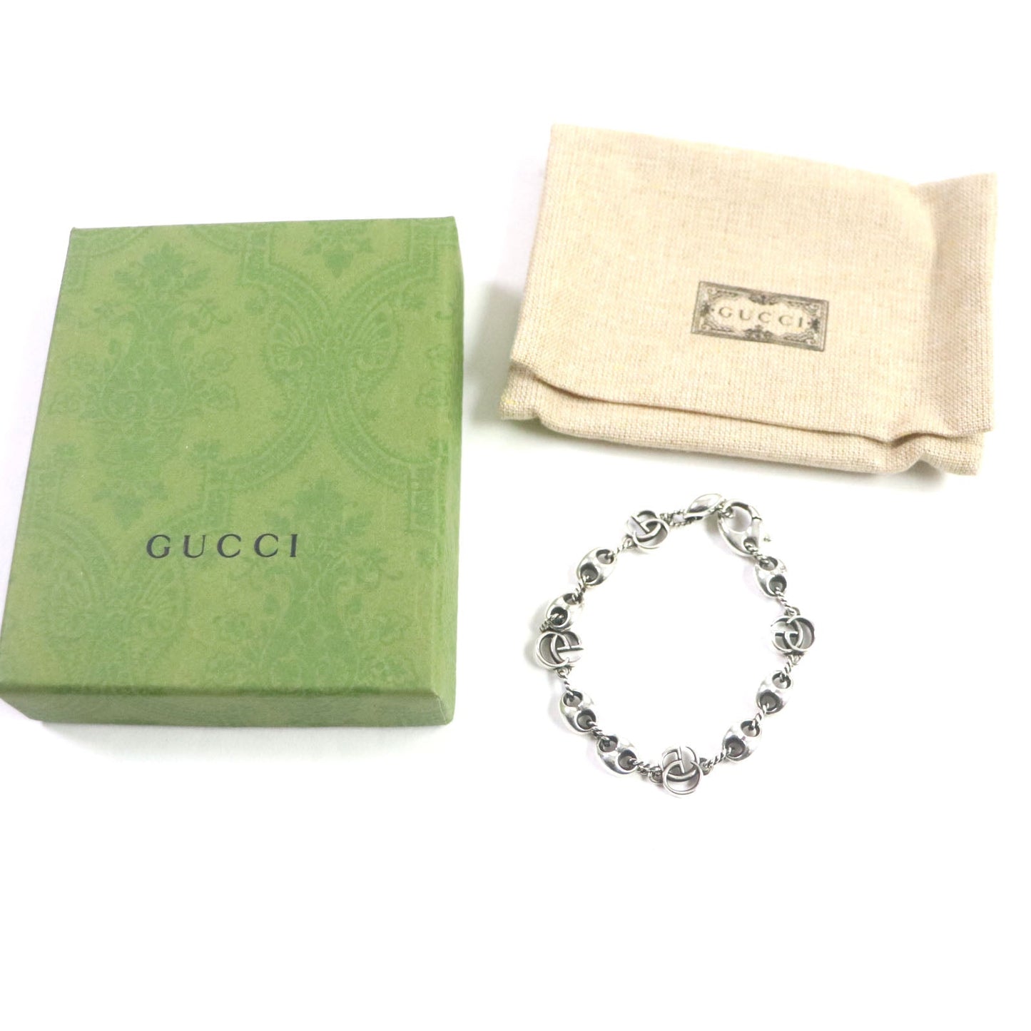 Luxury Gucci Trending 2025 AG925 Double G Marina Chain Bracelet
