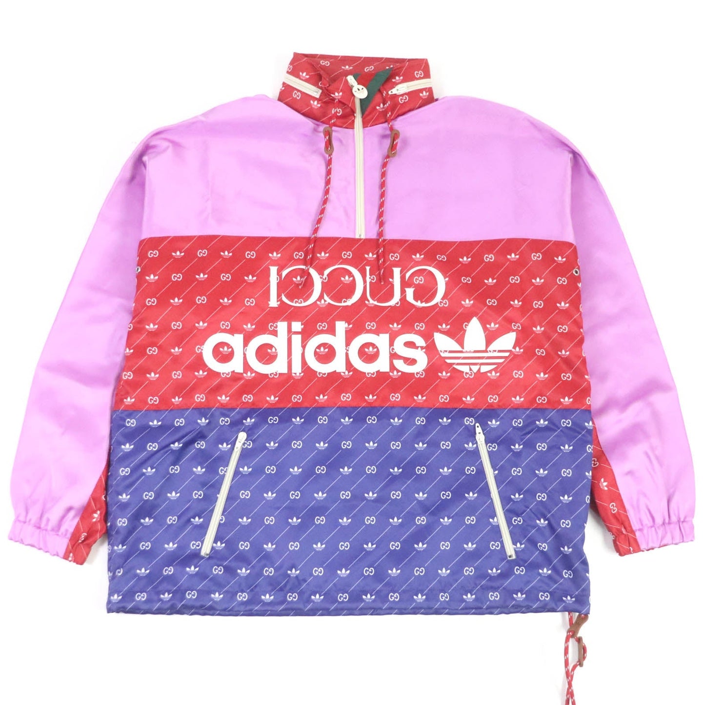 Luxury Gucci Trending 2025 adidas Trefoil GG Logo Hooded Anorak 46
