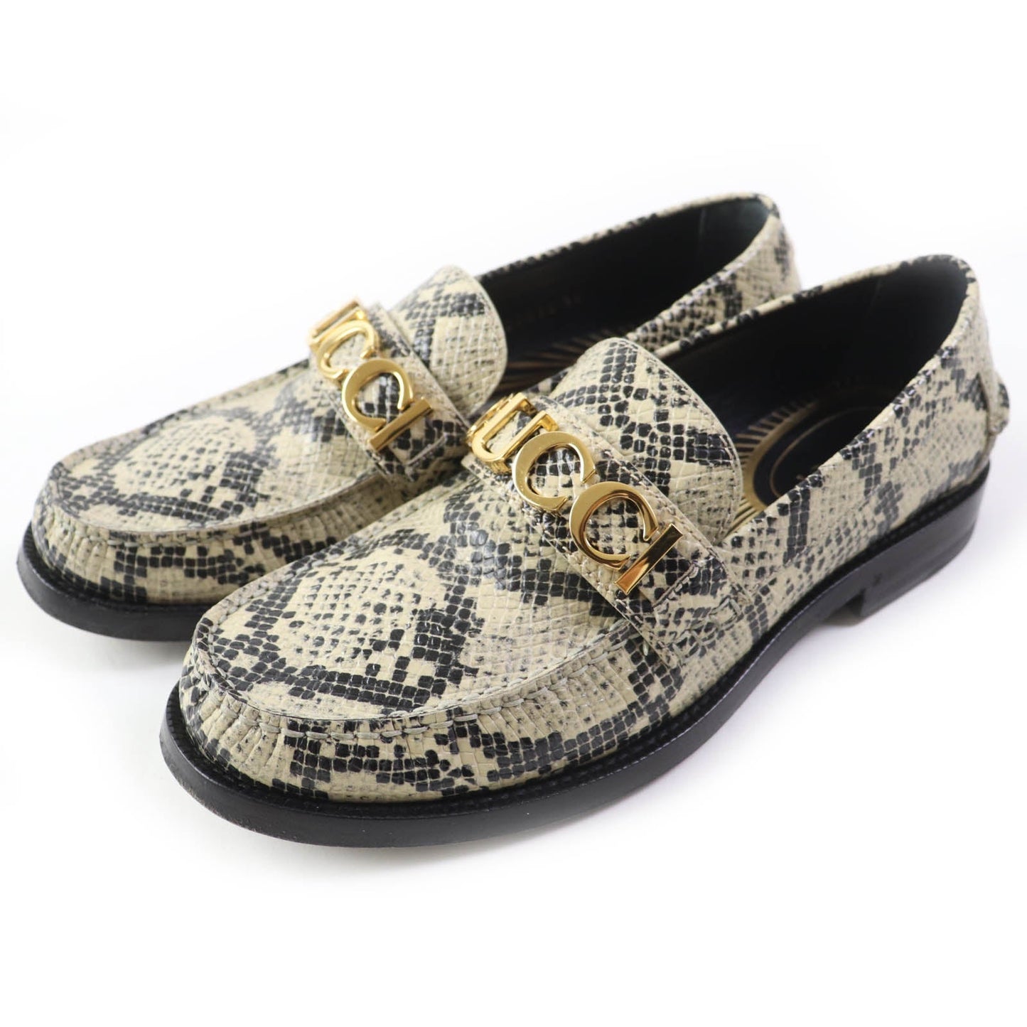 Luxury Gucci Trending 2025 Embossed Leather Loafers Women