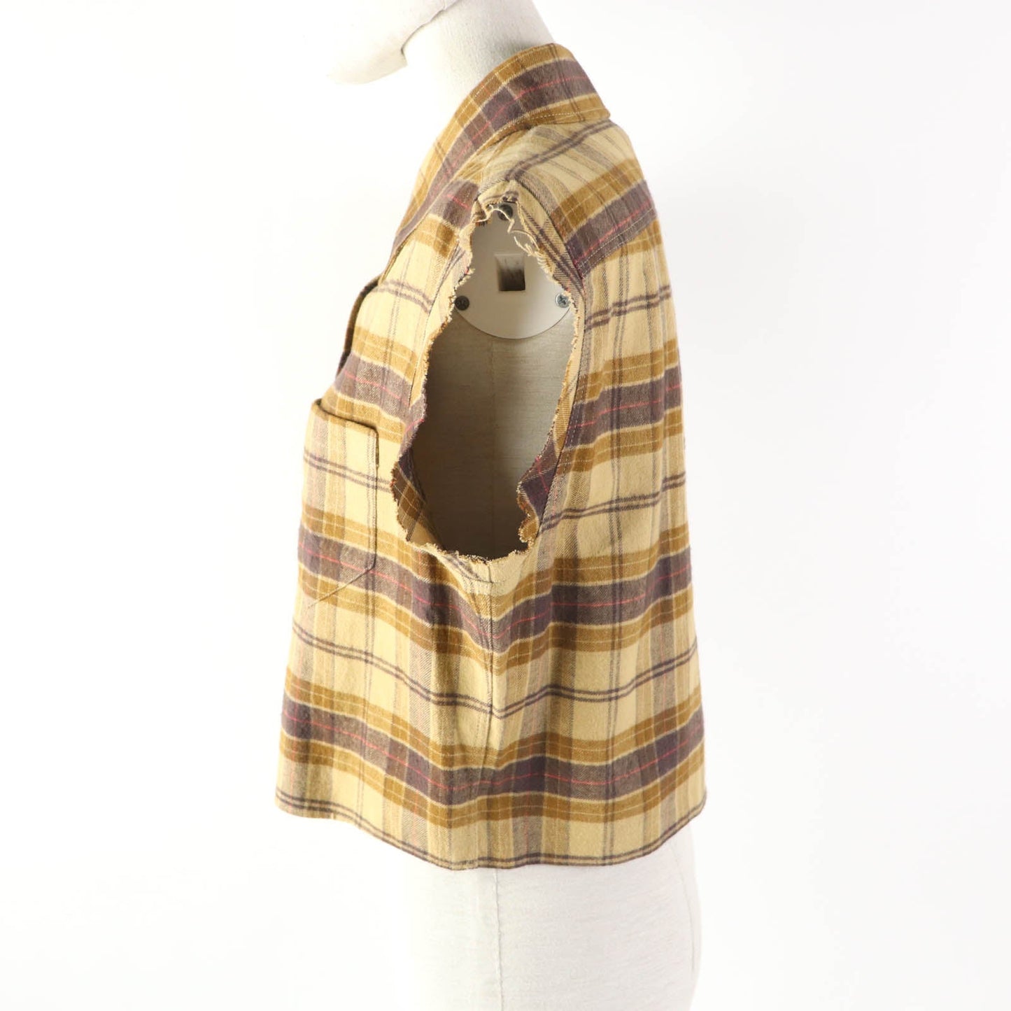 Luxury Gucci Trending 2025 Cotton Check Sleeveless Shirt Brown 40