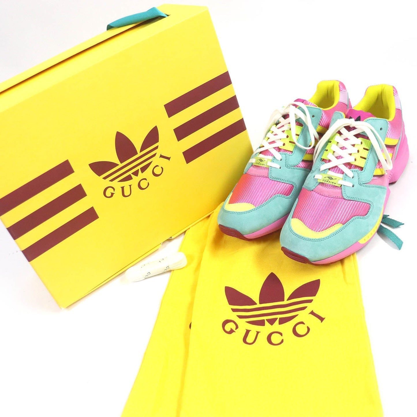 Adidas Luxury Gucci Trending 2025 ZX8000 Torsion Sneakers Pink