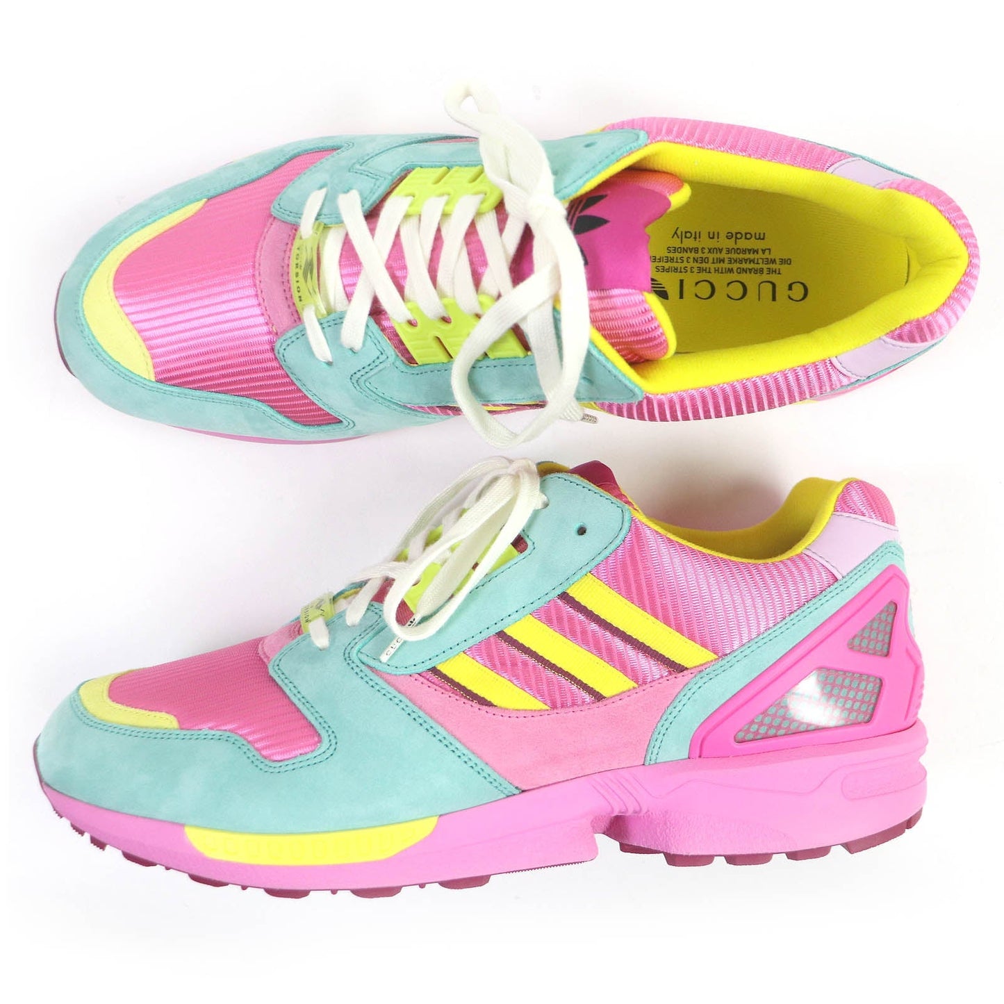 Adidas Luxury Gucci Trending 2025 ZX8000 Torsion Sneakers Pink