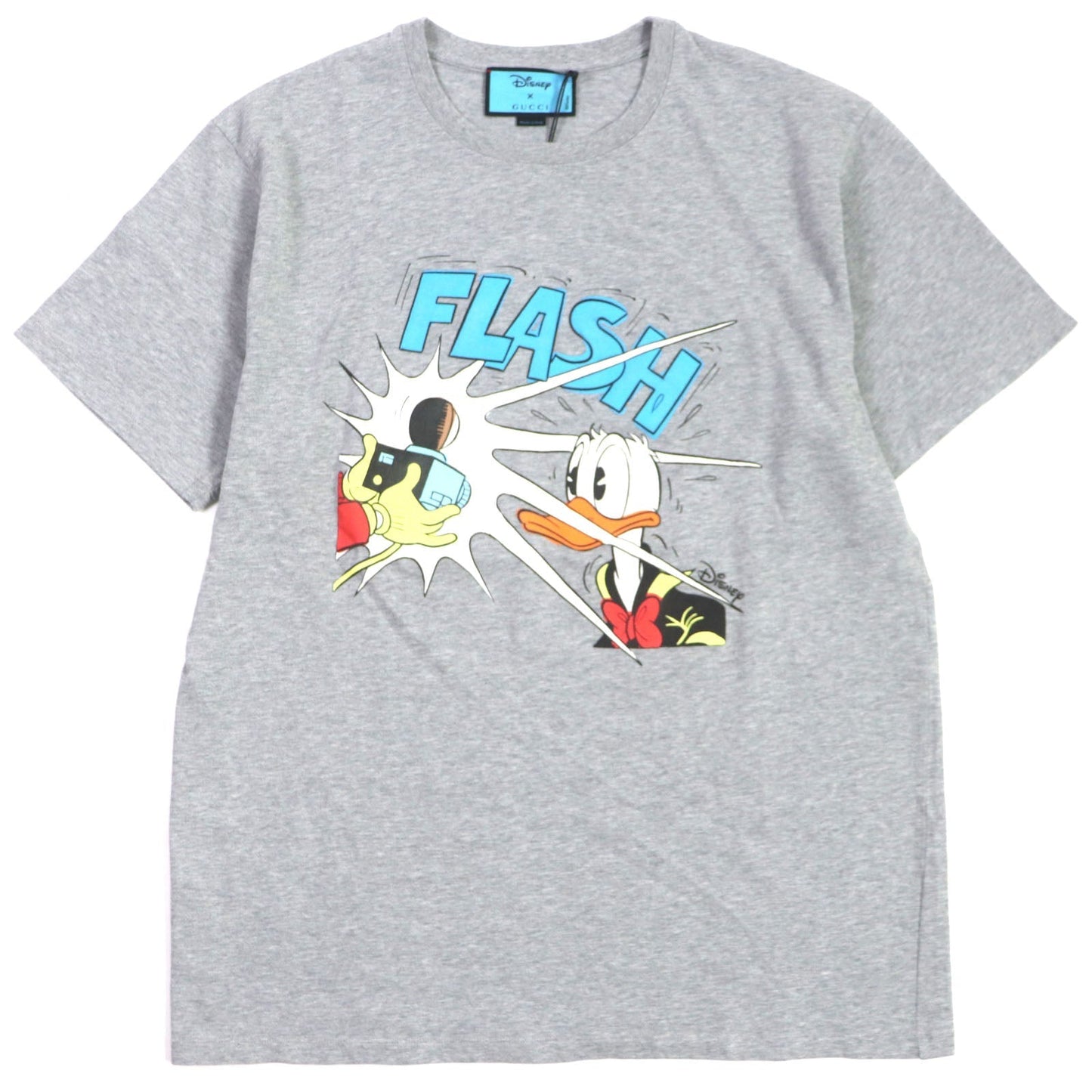Luxury Gucci Trending 2025 Donald Duck Cotton T-shirt Gray XXL