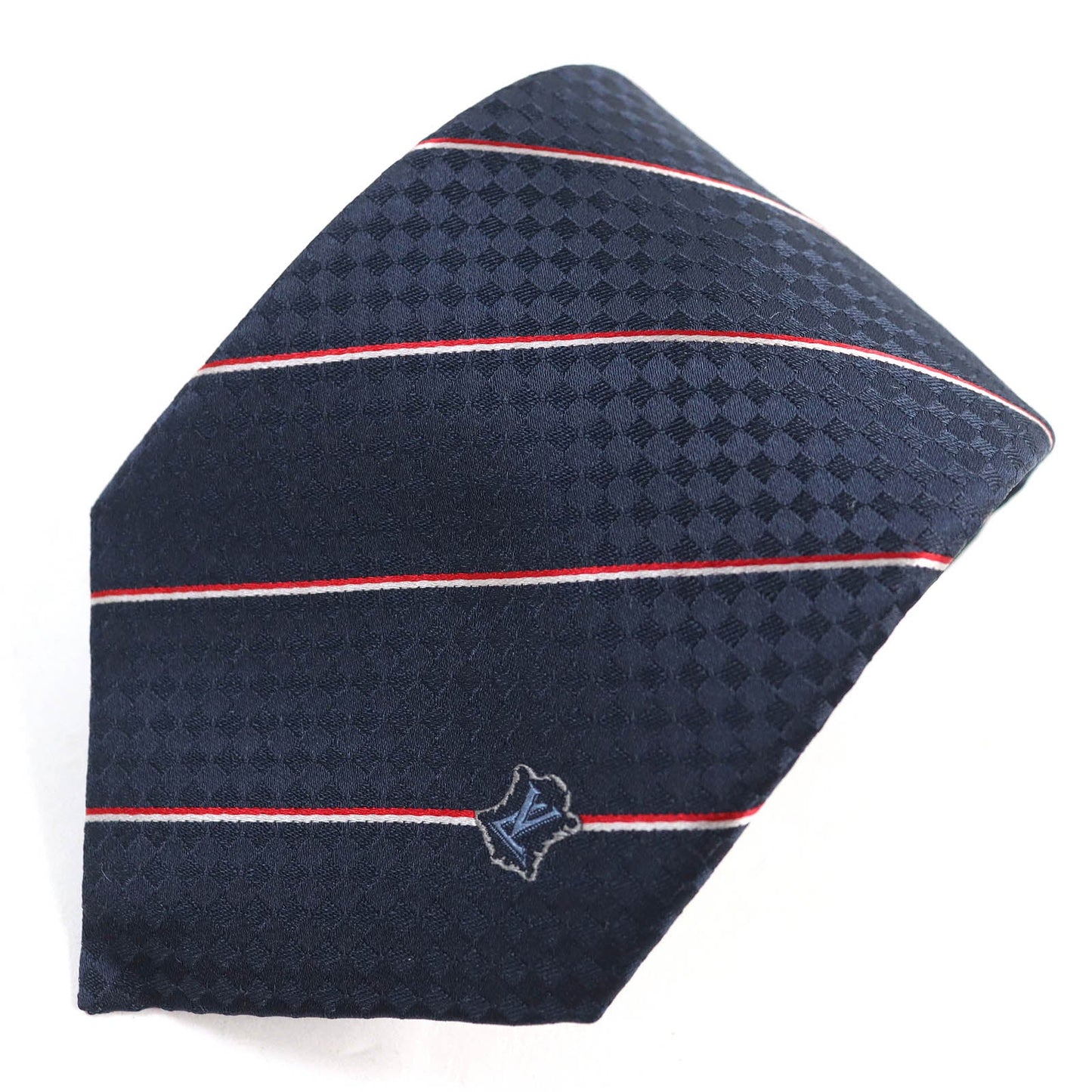 LOUIS VUITTON tie M78755 silk Marine Ex 8CM