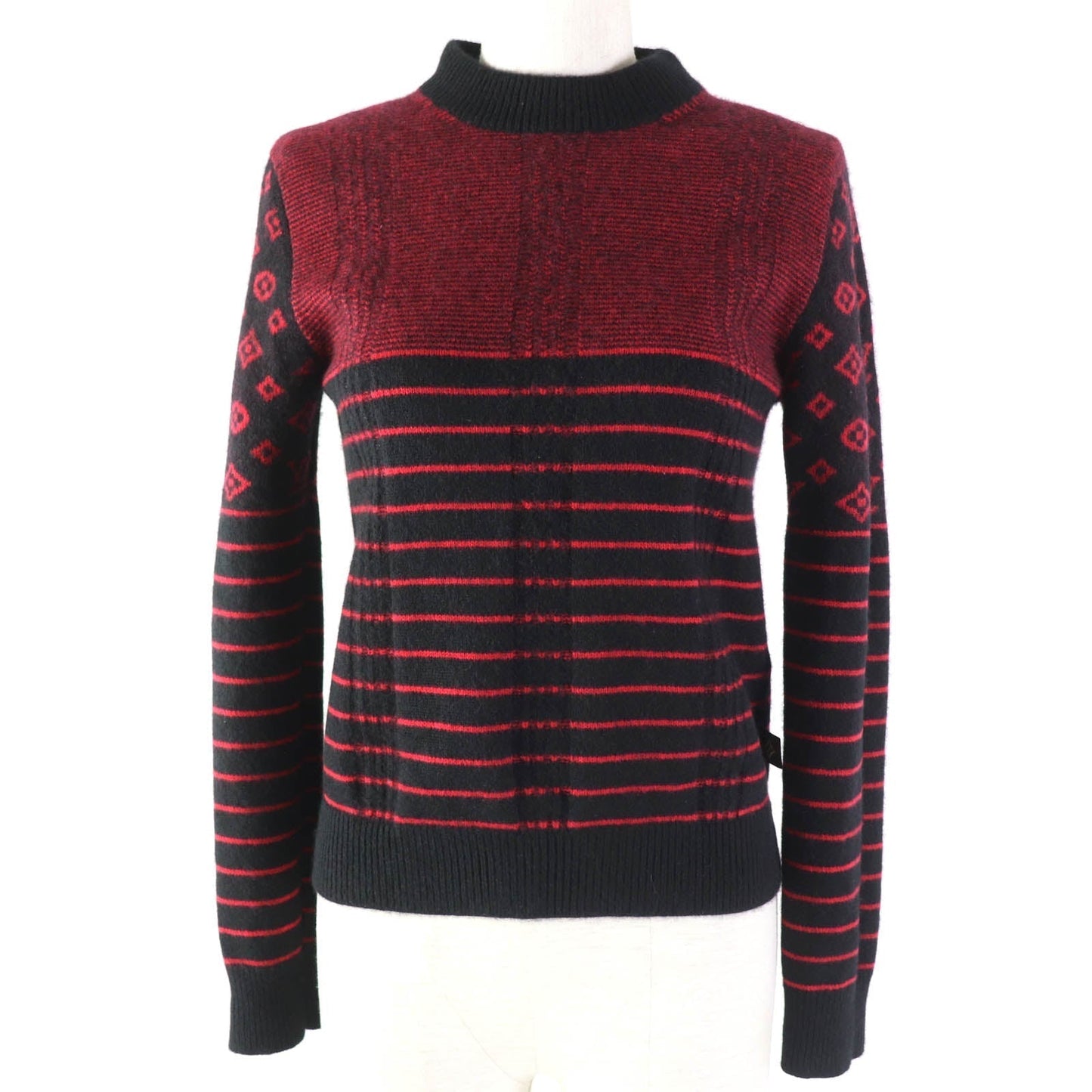 LOUIS VUITTON knit FJKL08XZN cashmere Red black S