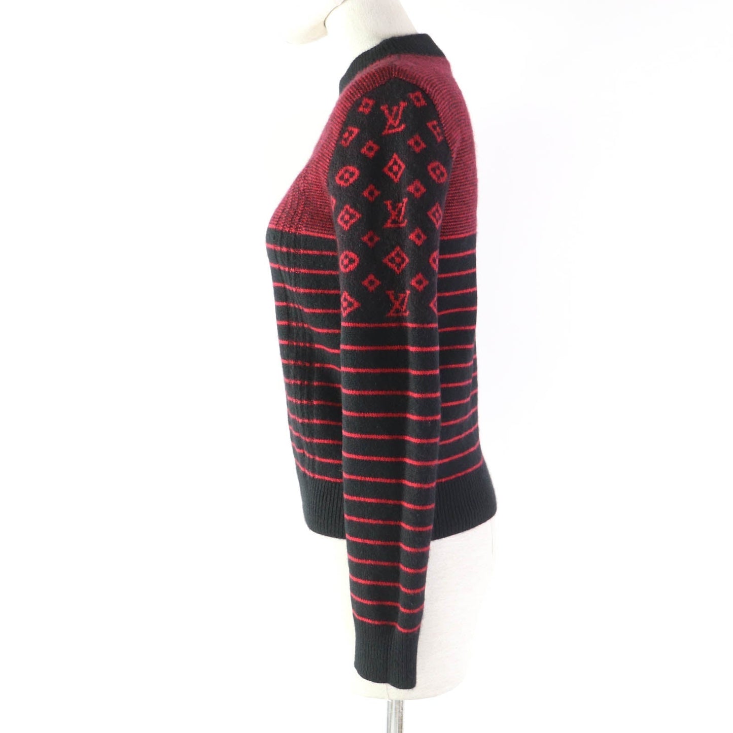 LOUIS VUITTON knit FJKL08XZN cashmere Red black S