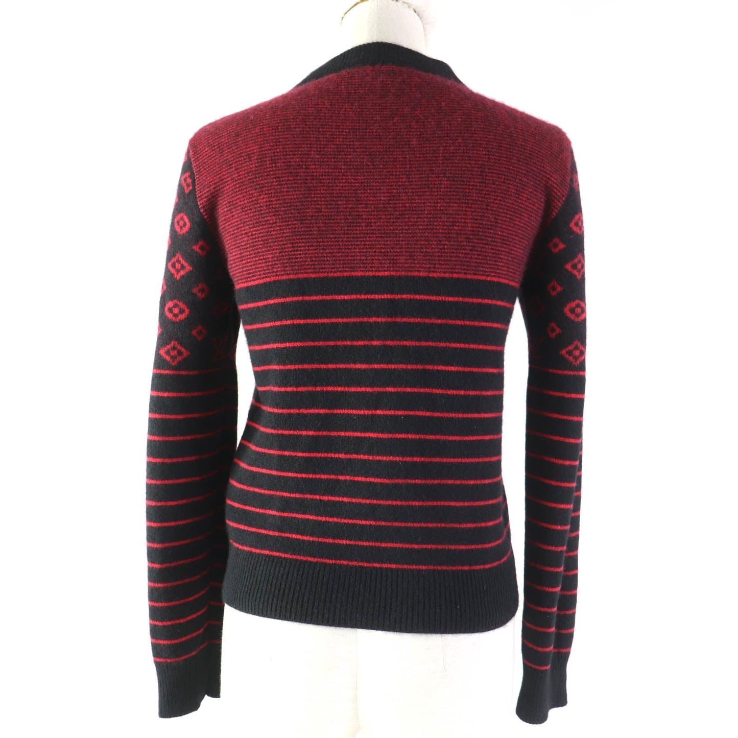 LOUIS VUITTON knit FJKL08XZN cashmere Red black S