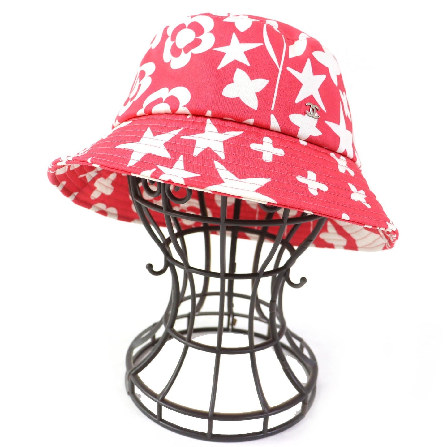 Chanel Cotton COCO Mark Icon Bucket Hat Pink