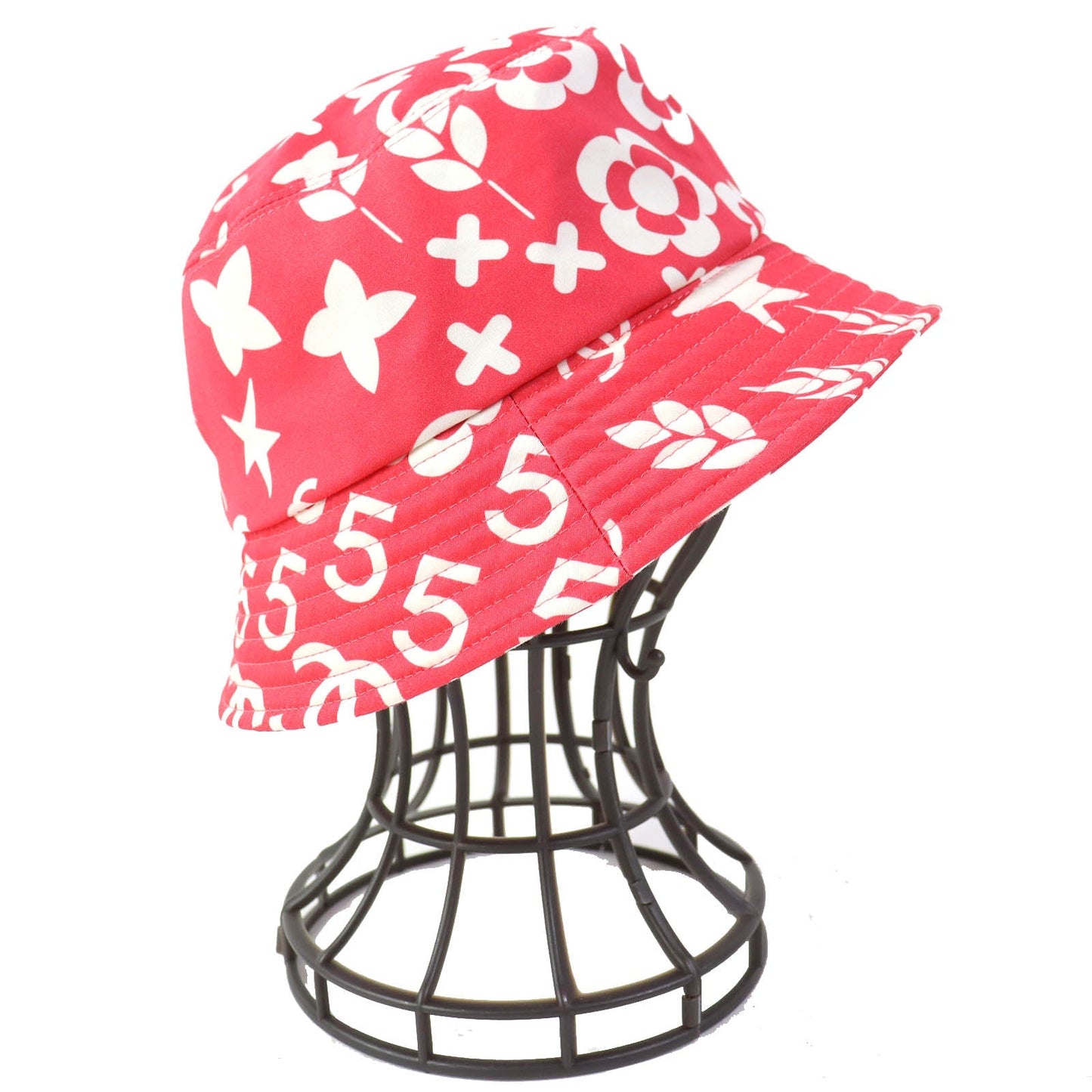 Chanel Cotton COCO Mark Icon Bucket Hat Pink